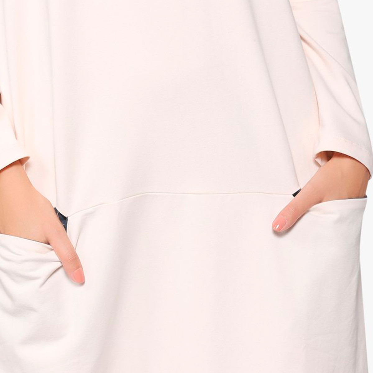 Anotah Shift Maxi Dress with Long Sleeves and Patch Pockets-women-clothing-dresses-image-4