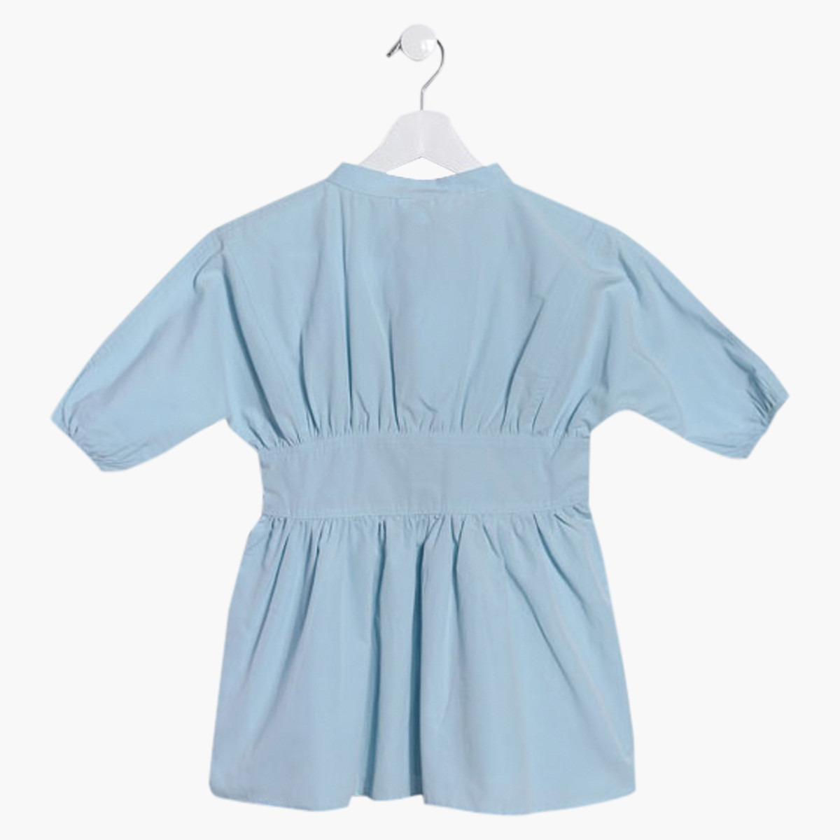 Anotah Solid Round Neck Dress with Floral Embellishment-girls-clothing-dressesandjumpsuits-image-2