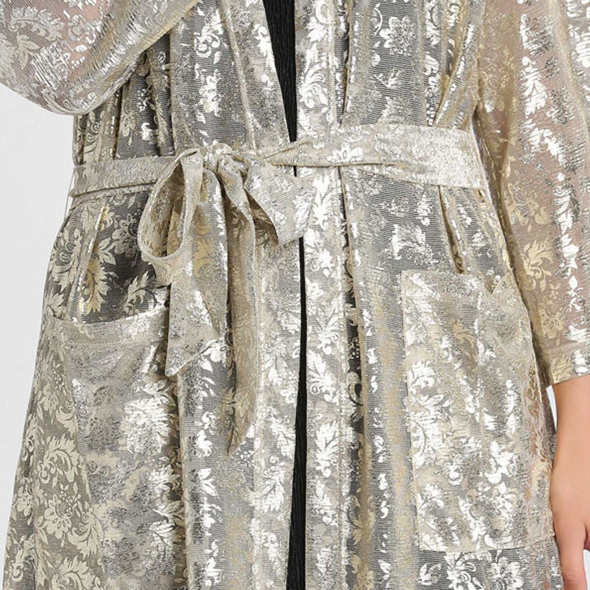فستان إيه لاين مزيّن بياقة مستديرة وتفاصيل أربطة من أنوتاه-women-clothing-dresses-image-3