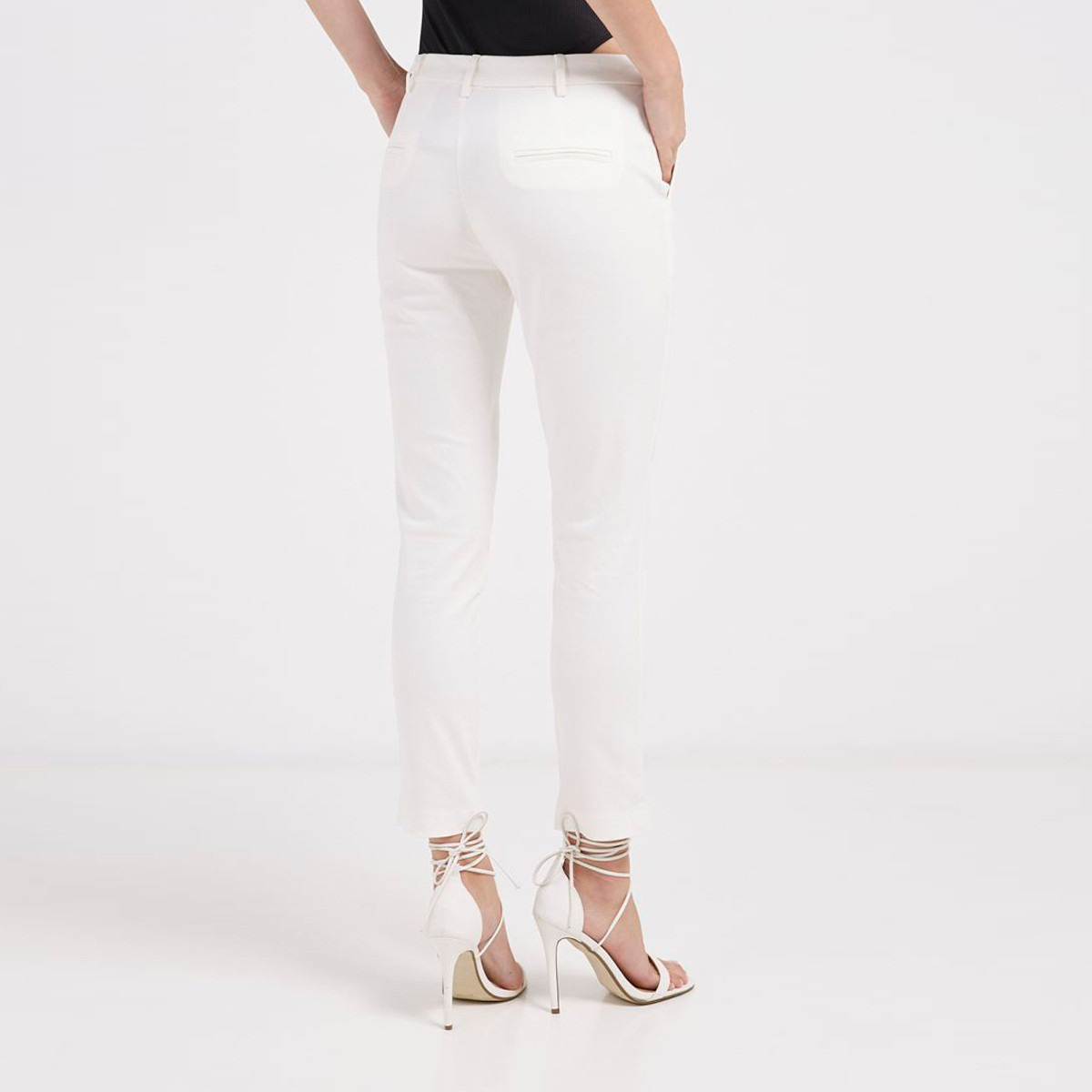 بنطلون سادة بخصر متوسط الارتفاع وجيوب من أنوتاه-women-clothing-bottoms-trousers-image-2