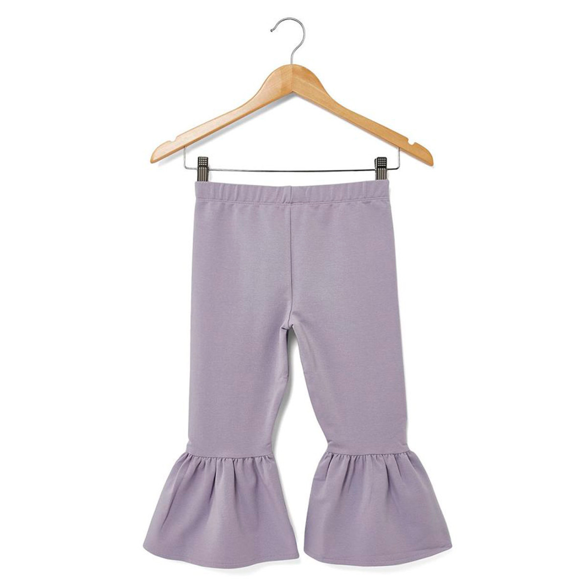 Anotah Plain Trousers with Flared Hem and Elasticised Waistband-girls-clothing-bottoms-jeansandjeggings-image-3