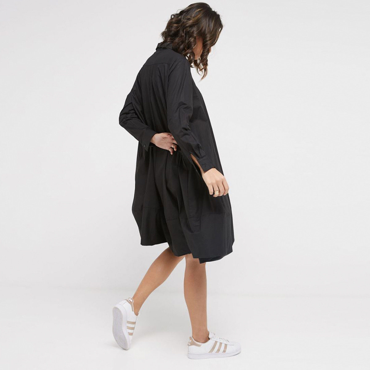 تونيك سادة بياقة عادية وأكمام طويلة من أنوتاه-women-clothing-shirtsandblouses-blouses-image-2
