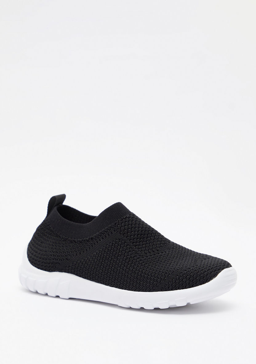 Dash Textured Slip-On Walking Shoes-Boy%27s Sports Shoes-image-0