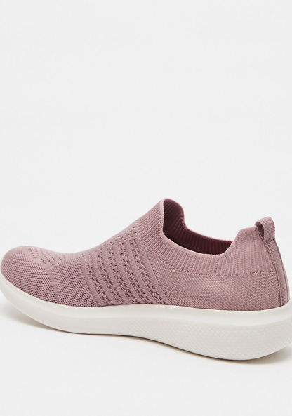 Dash Textured Slip-On Walking Shoes-Women%27s Sports Shoes-image-2