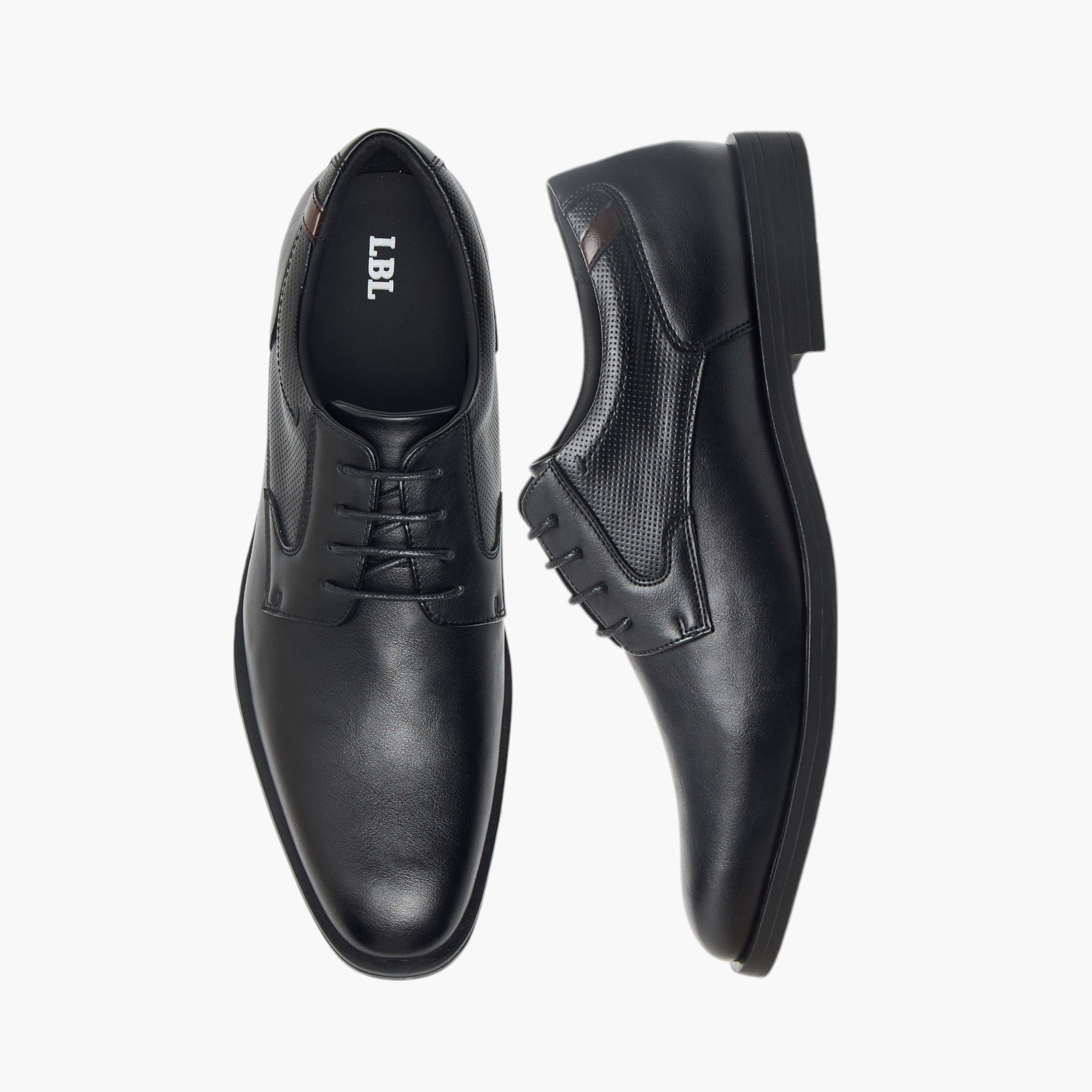 حذاء ديربي بارز الملمس برباط إغلاق من إل بي إل من شو إكسبريس-men-shoes-formalshoes-image-1