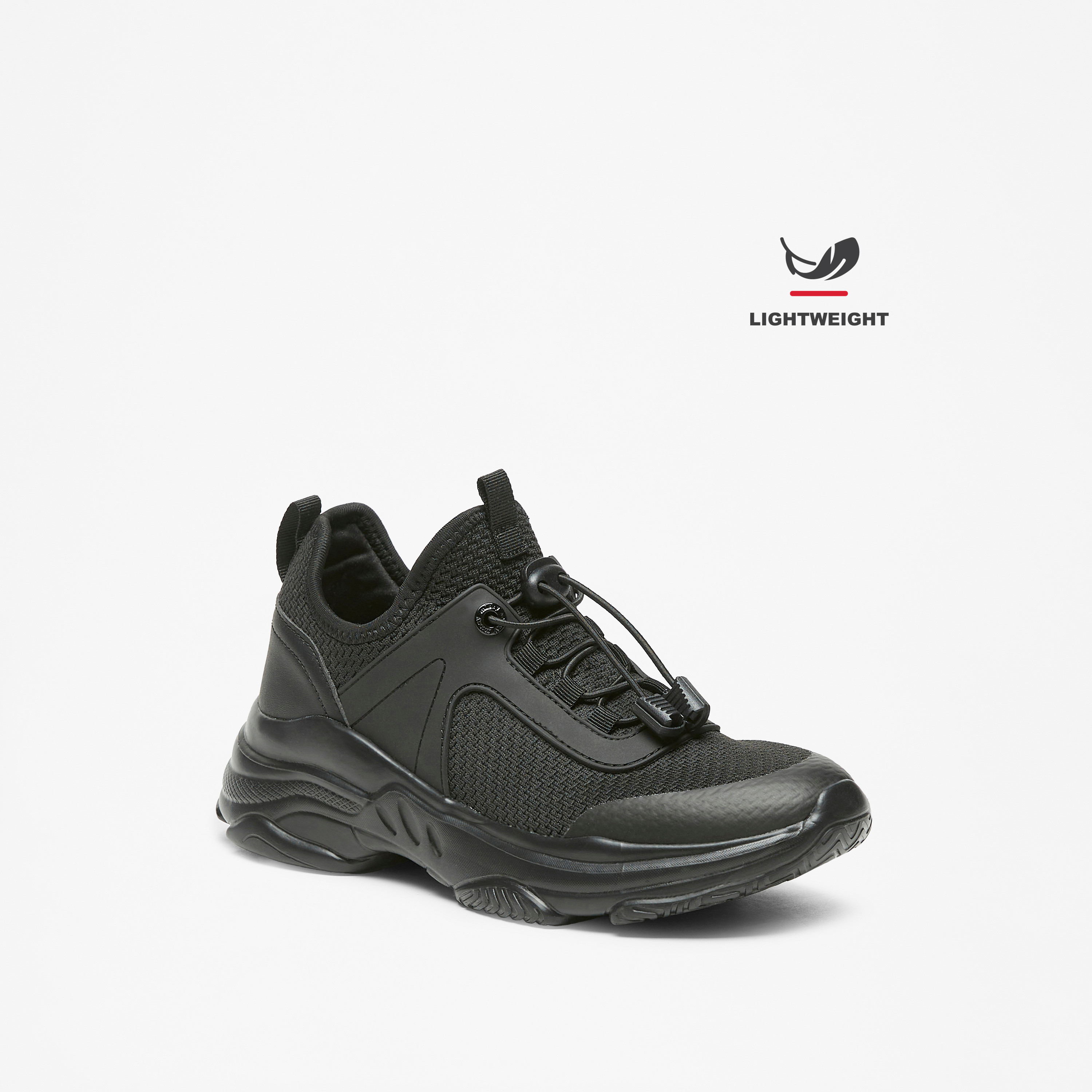 Buy Women s Missy Textured Chunky Lightweight Sneakers with Drawstring Closure Online Centrepoint UAE