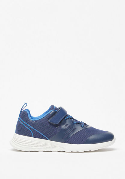 Dash Textured Walking Shoes with Lace Detail and Hook and Loop Closure-Boy%27s Sports Shoes-image-0