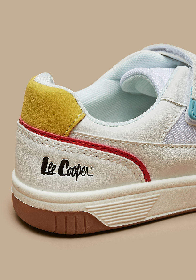 Lee Cooper Boys' Colourblock Sneakers with Hook and Loop Closure-Boy%27s Sneakers-image-4
