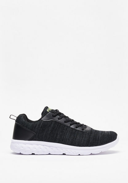 #tag18. Textured Low Ankle Sneakers with Lace-Up Closure