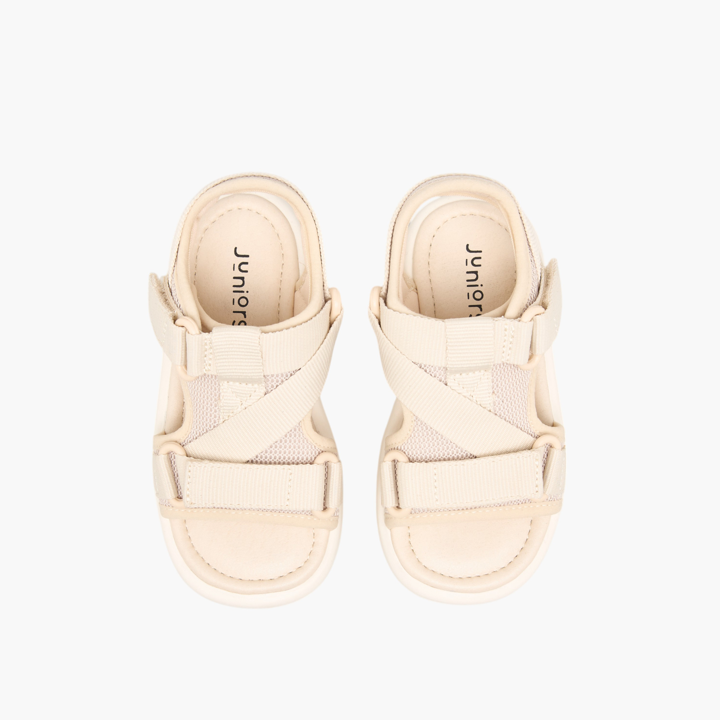 Juniors Textured Floaters with Hook and Loop Closure-boys-shoes-sandals-image-1