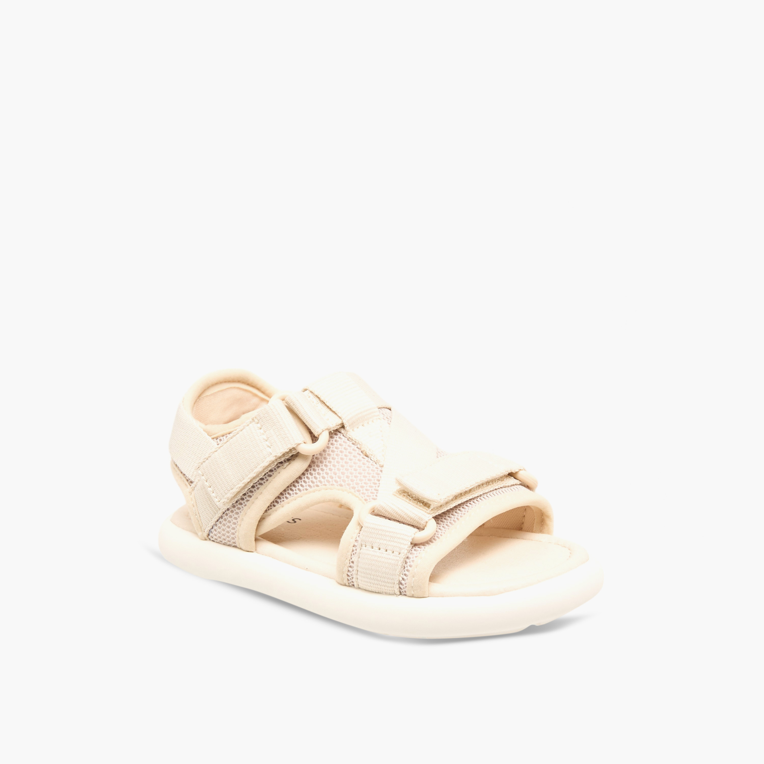 Juniors Textured Floaters with Hook and Loop Closure-boys-shoes-sandals-image-2
