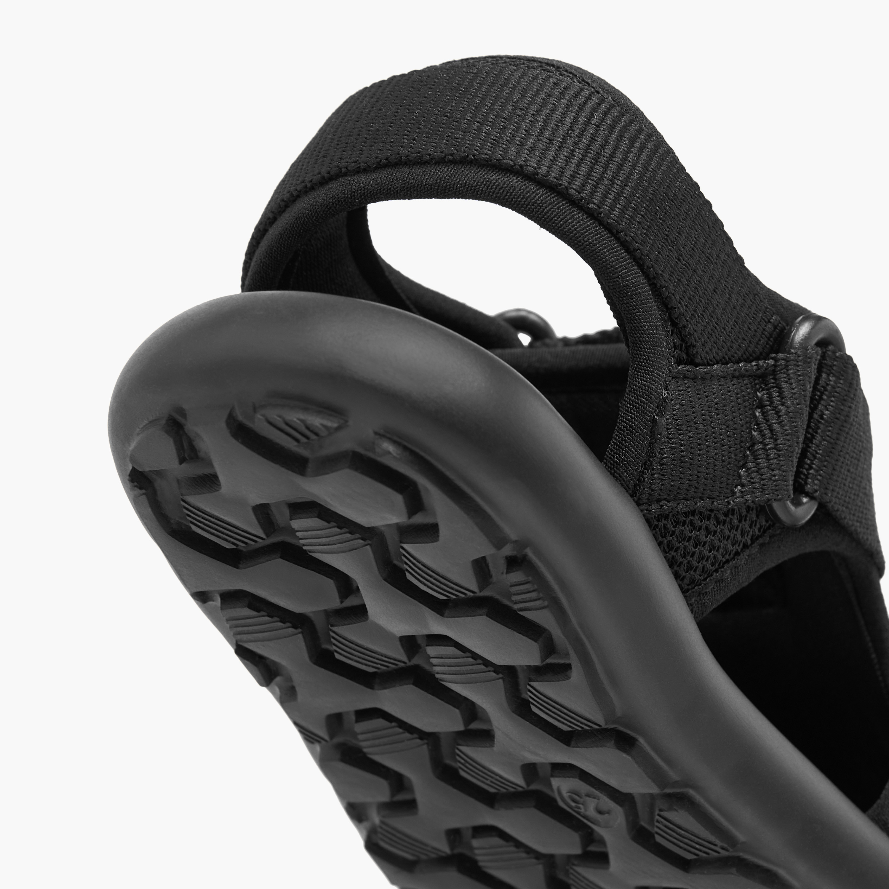Juniors Textured Floaters with Hook and Loop Closure-boys-shoes-sandals-image-6