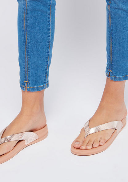 Textured Thong Slippers-Women%27s Flip Flops & Beach Slippers-image-1