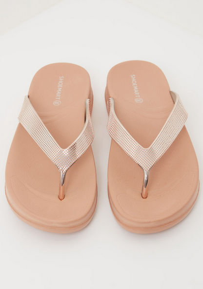 Textured Thong Slippers-Women%27s Flip Flops & Beach Slippers-image-2