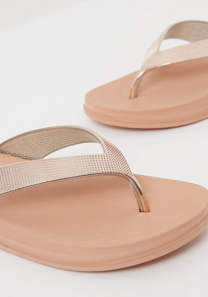 Textured Thong Slippers-Women%27s Flip Flops & Beach Slippers-image-4