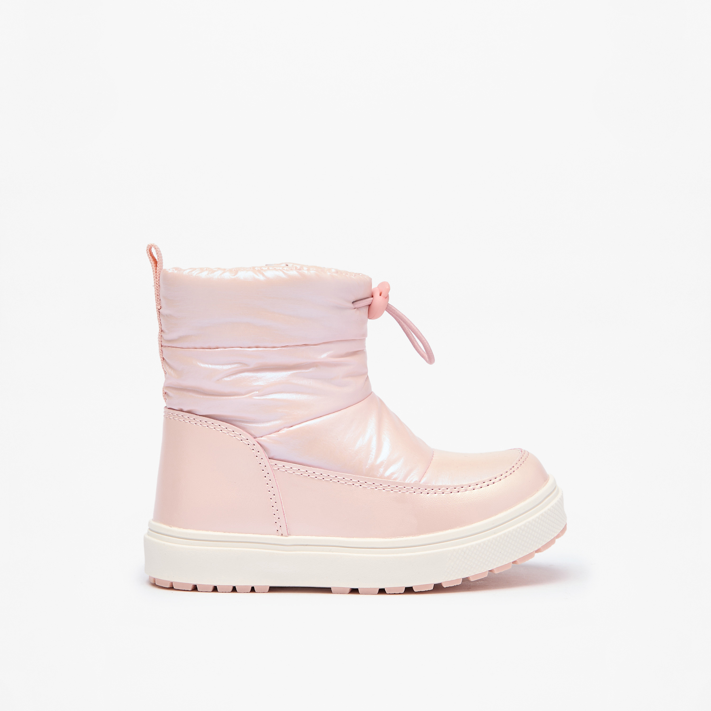 Juniors Solid Ankle Boots with Zip Closure and Pull Tabs-girls-shoes-boots-image-3