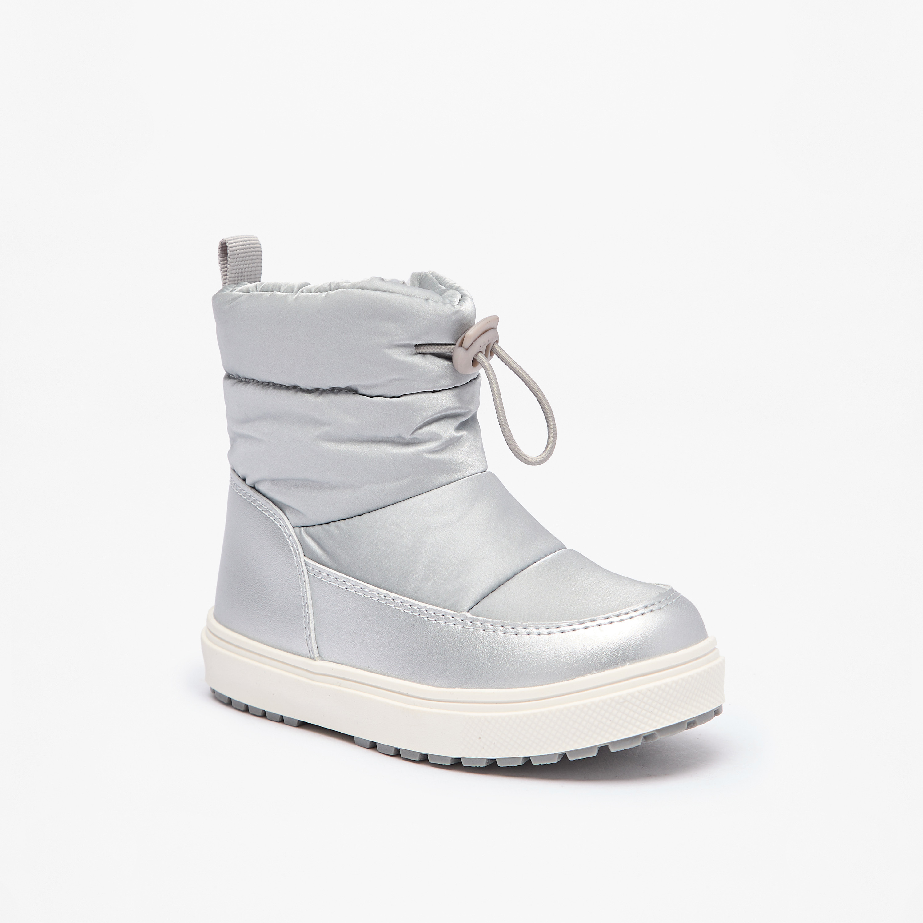 Juniors Solid Ankle Boots with Zip Closure and Pull Tabs-girls-shoes-boots-image-1