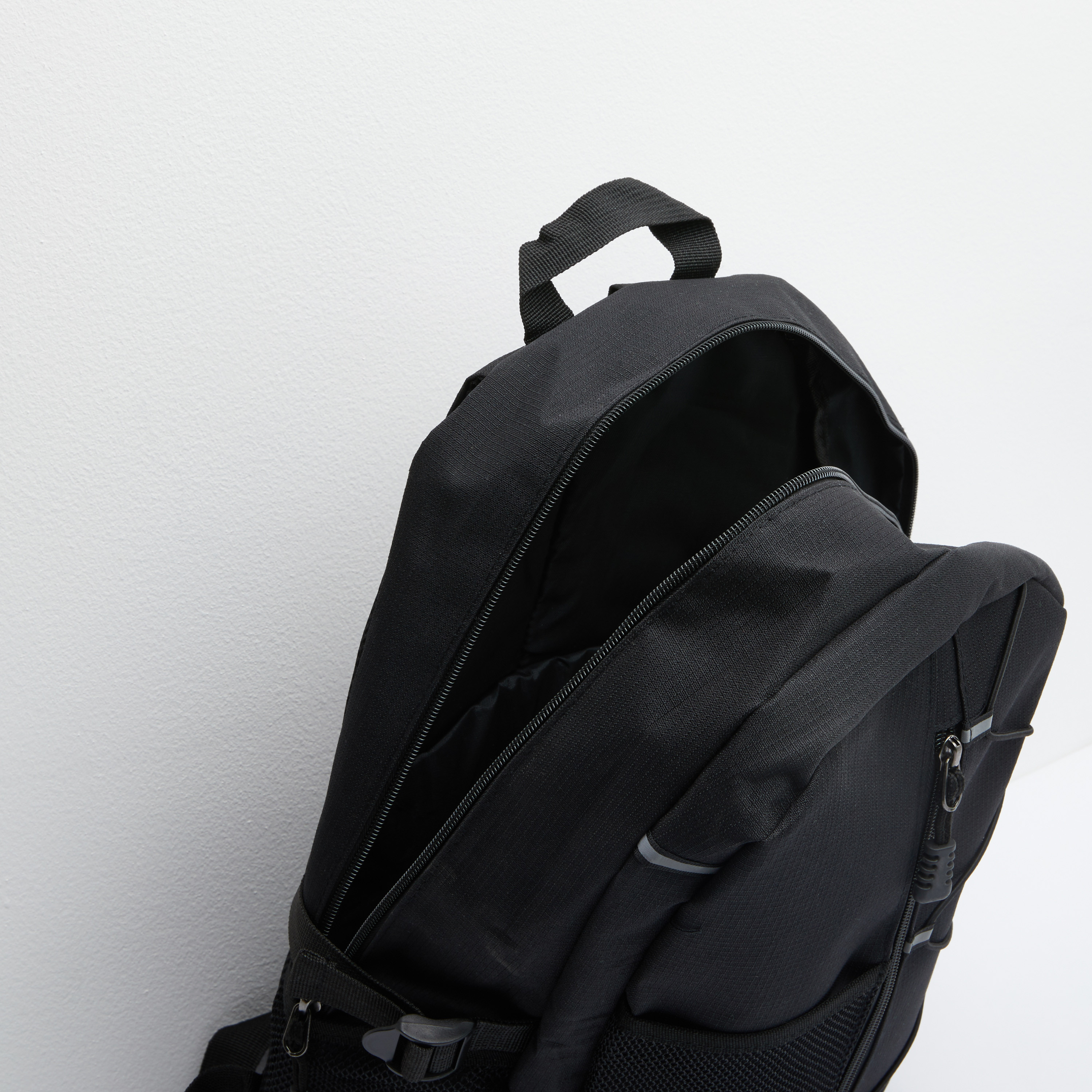 Textured Backpack with Zip Closure and Mesh Pockets-men-bags-image-3