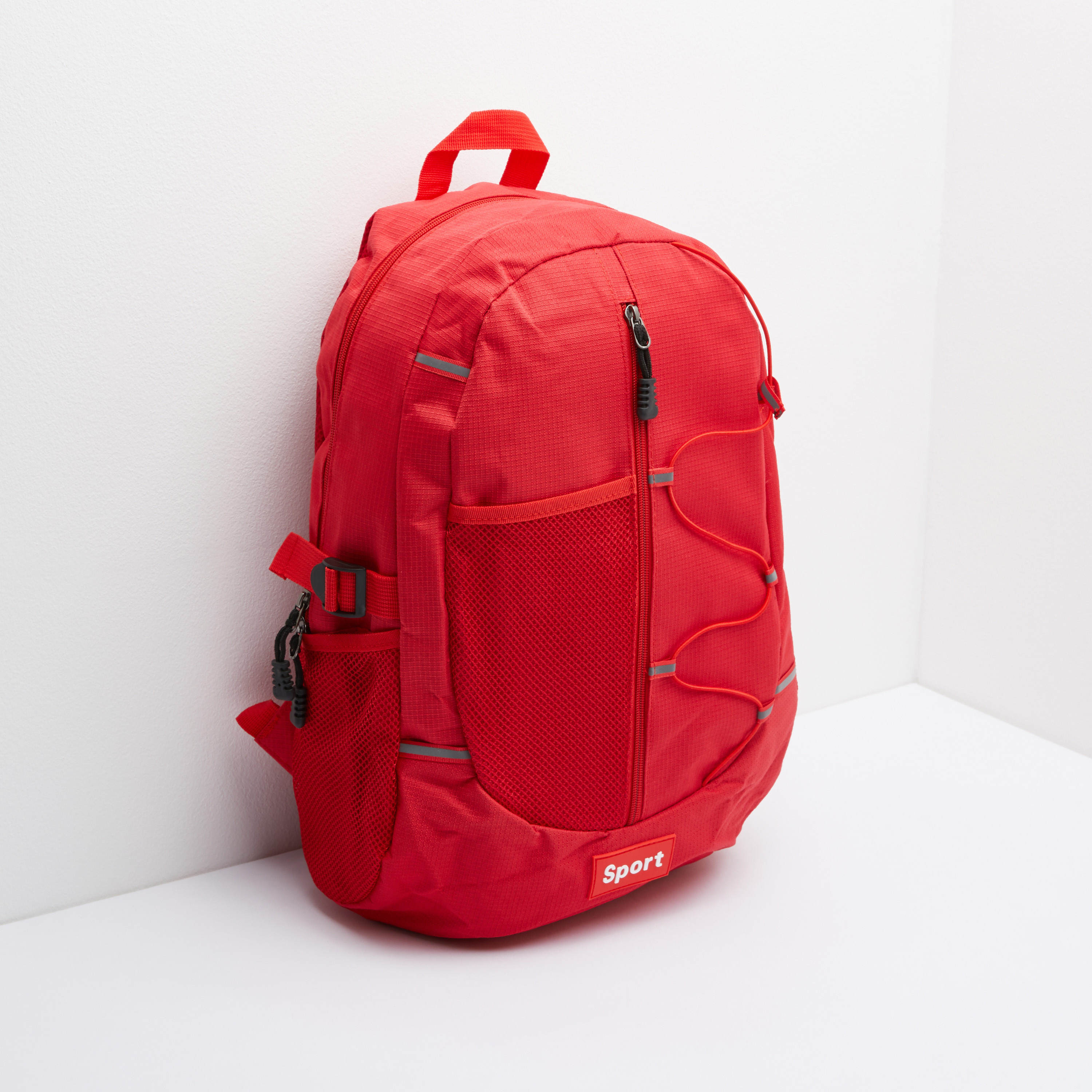 Textured Backpack with Zip Closure and Mesh Pockets-men-bags-image-5