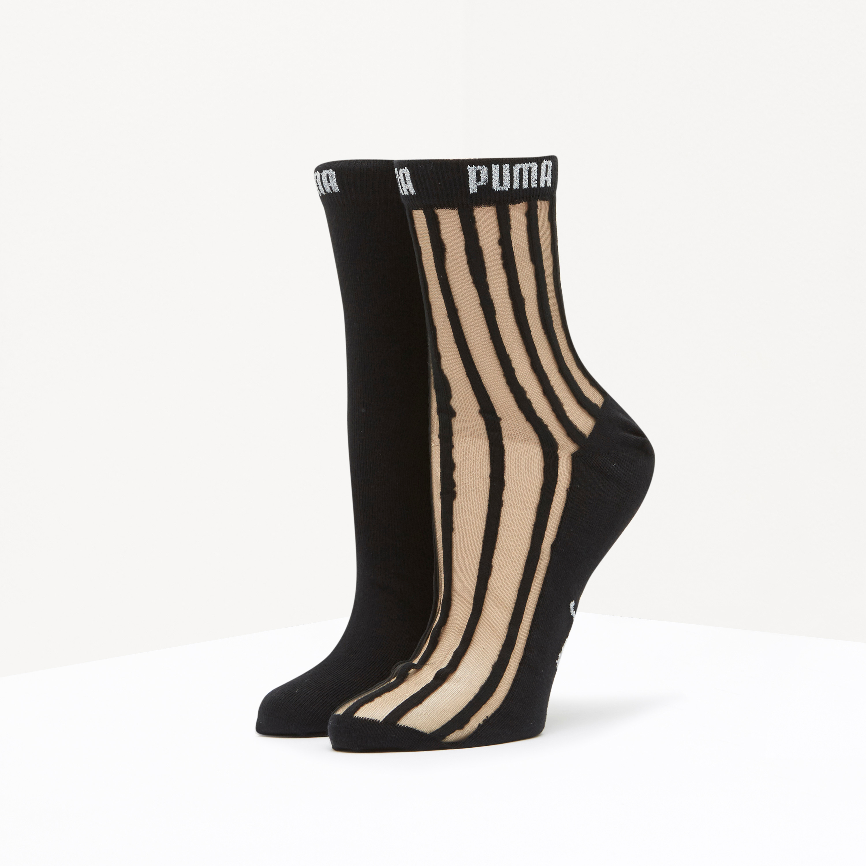 جوارب رياضية مقلّمة بطول متوسط من بوما - طقم من زوجين-women-socksandstockings-image-1