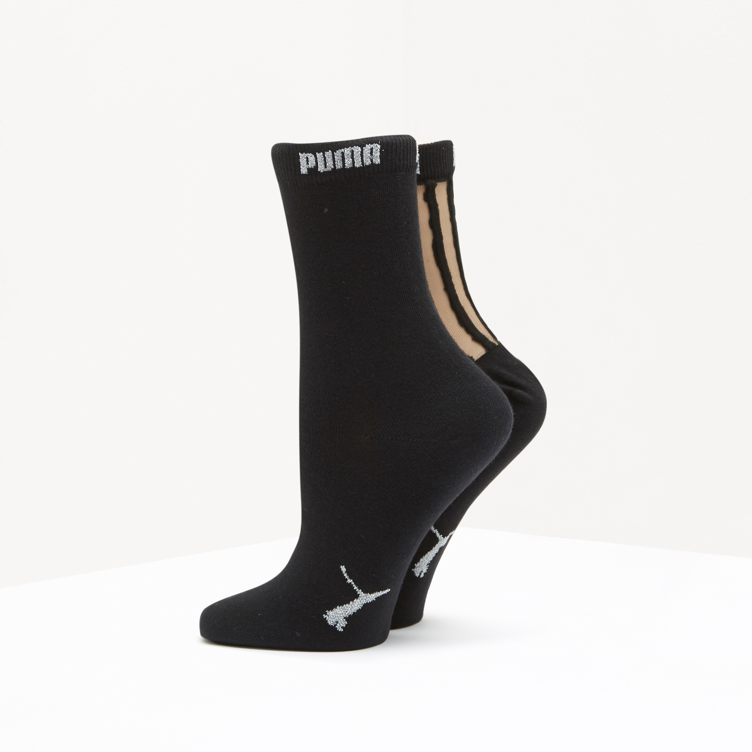 جوارب رياضية مقلّمة بطول متوسط من بوما - طقم من زوجين-women-socksandstockings-image-2