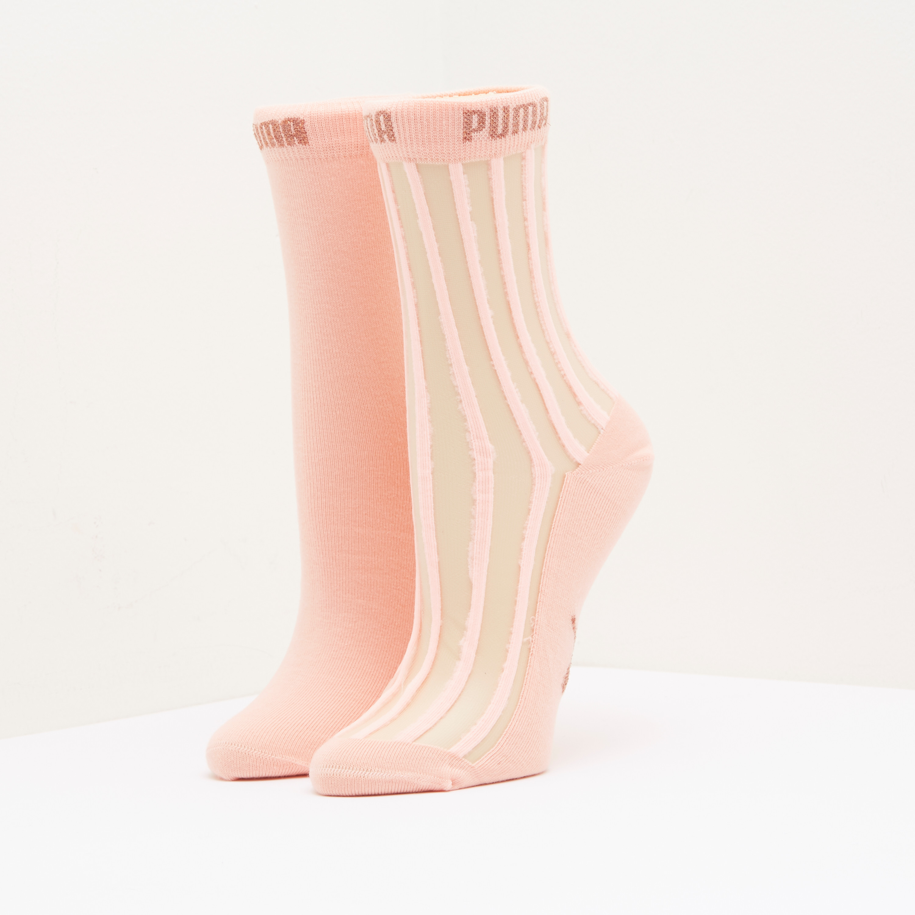 جوارب رياضية بطول متوسط من بوما - طقم من زوجين-women-socksandstockings-image-1