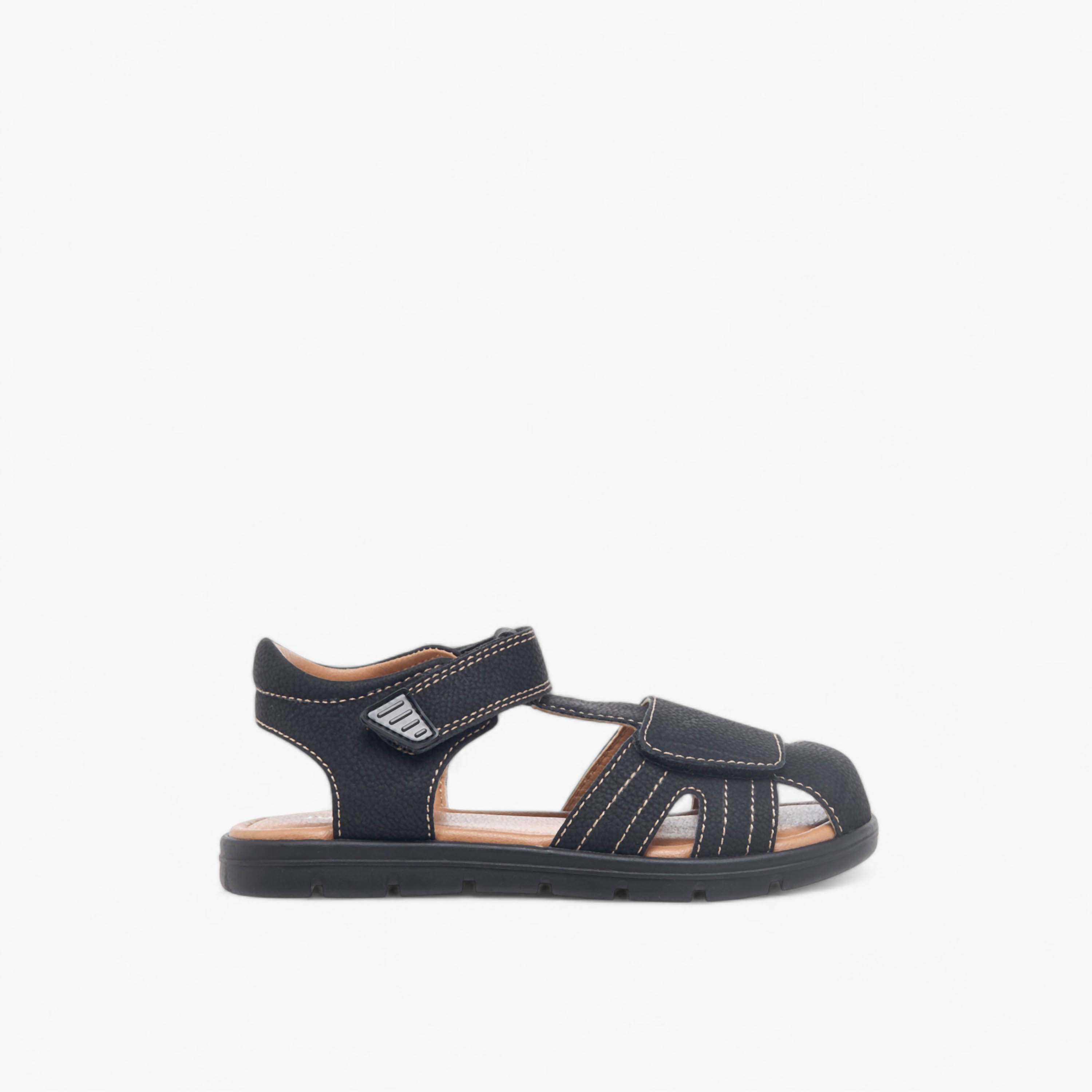 صندل فيشرمان بتفاصيل مدرزة وشريط إغلاق من جونيورز-boys-shoes-sandals-image-2