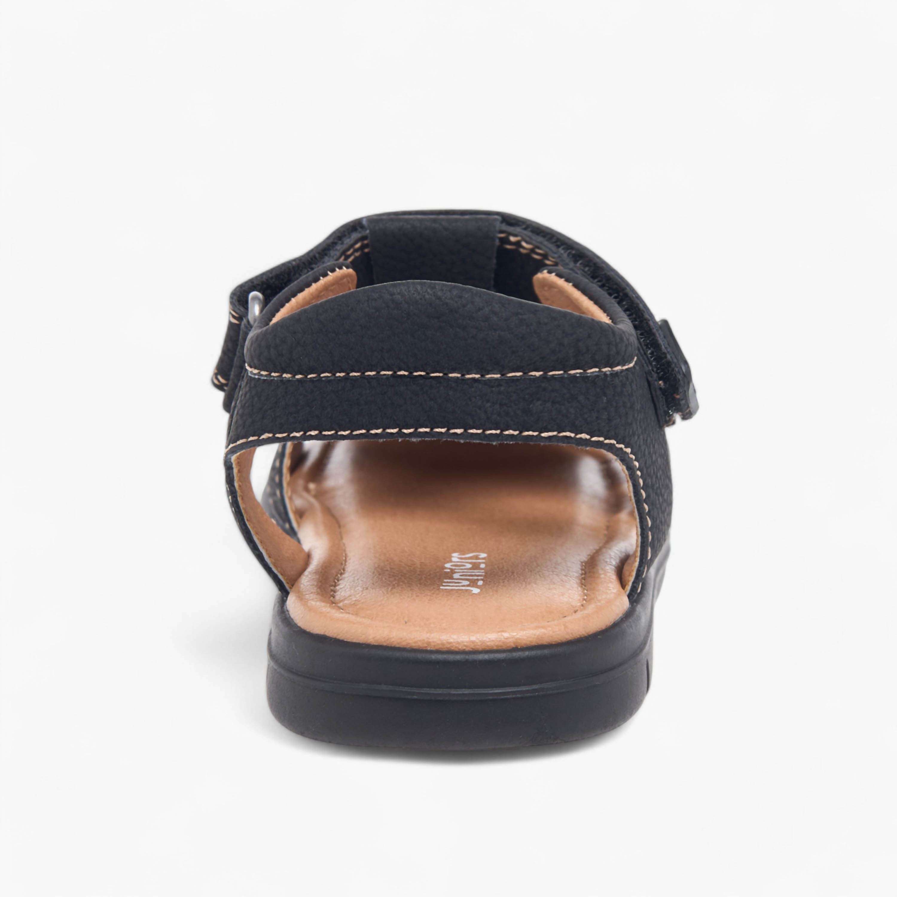 صندل فيشرمان بتفاصيل مدرزة وشريط إغلاق من جونيورز-boys-shoes-sandals-image-4