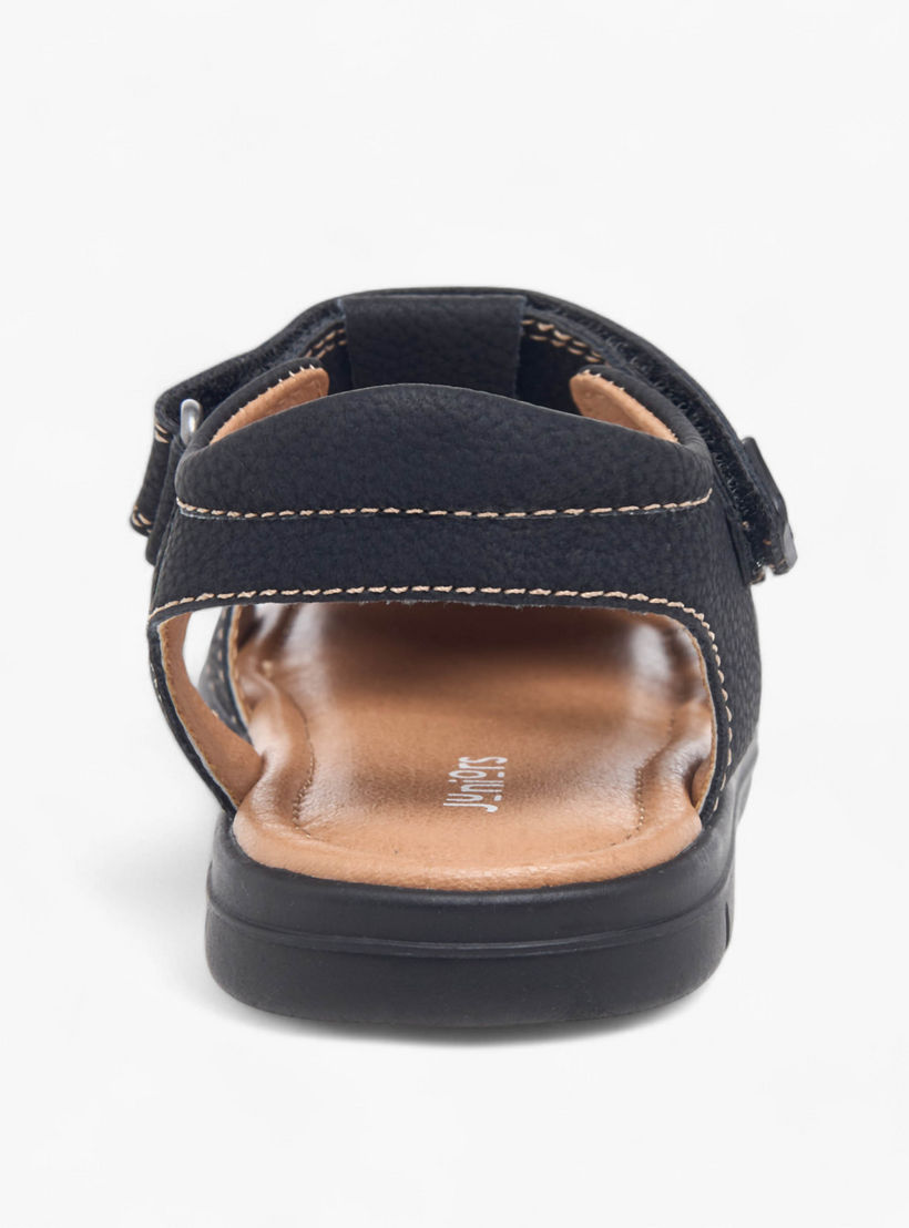 صندل فيشرمان بتفاصيل مدرزة وشريط إغلاق من جونيورز-boys-shoes-sandals-image-4