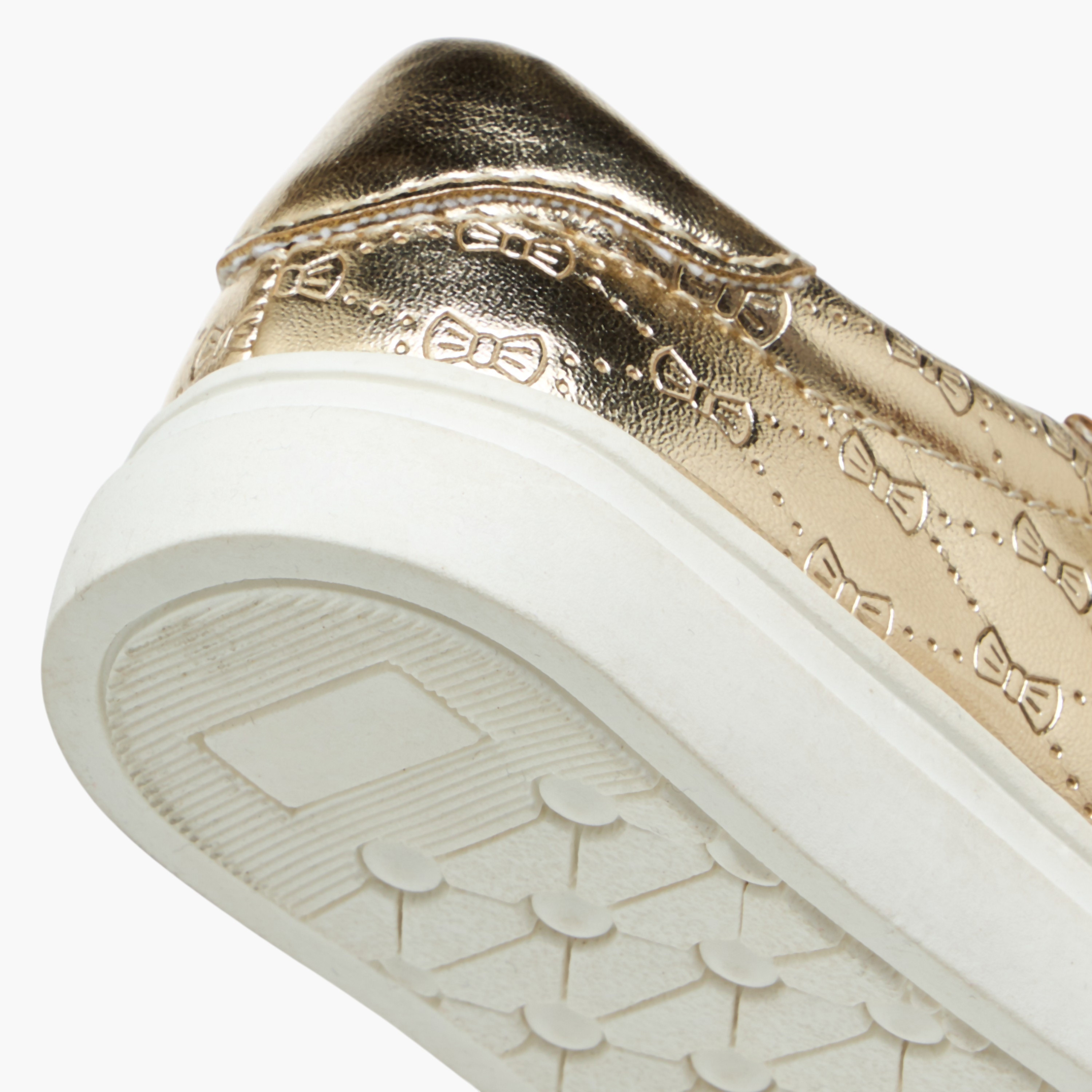 Barefeet Bow Accent Sneakers with Hook and Loop Closure-girls-shoes-sneakers-image-5