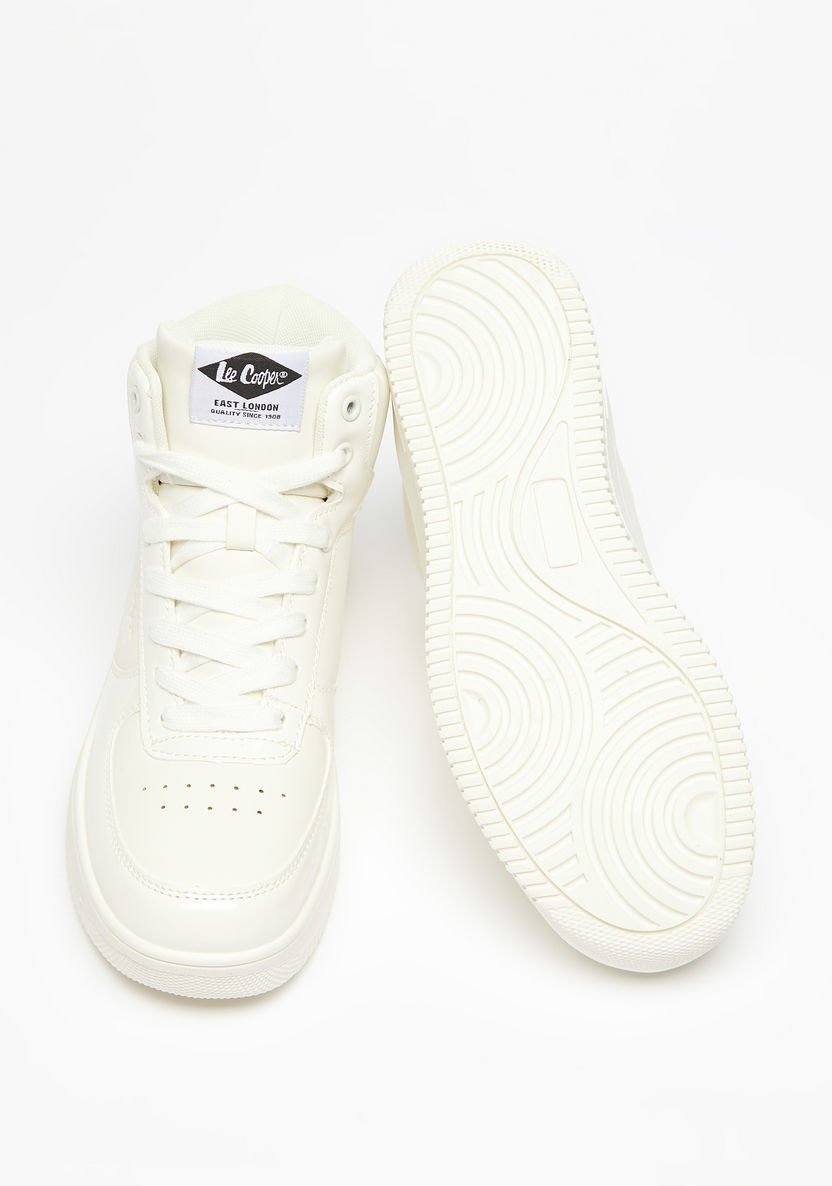 Lee Cooper Women's High Top Sneakers with Perforated Detail-Women%27s Sneakers-image-2