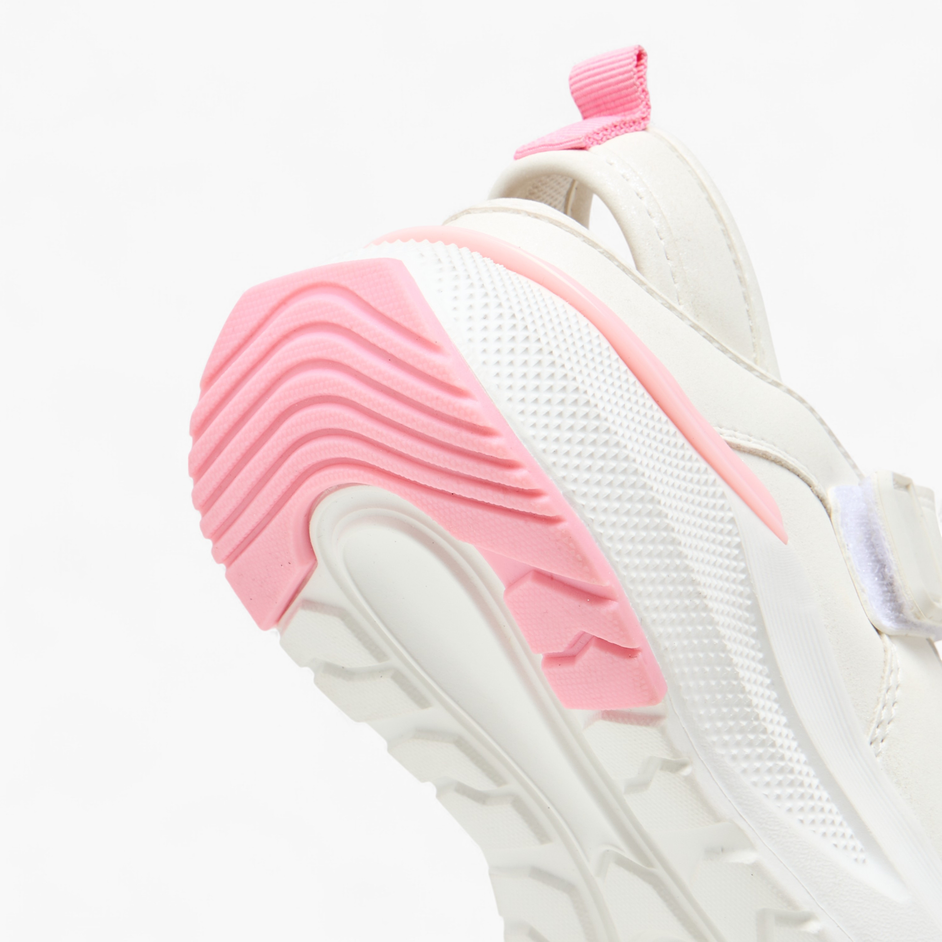Little Missy Panelled School Shoes with Hook and Loop Closure-girls-shoes-schoolshoes-image-5