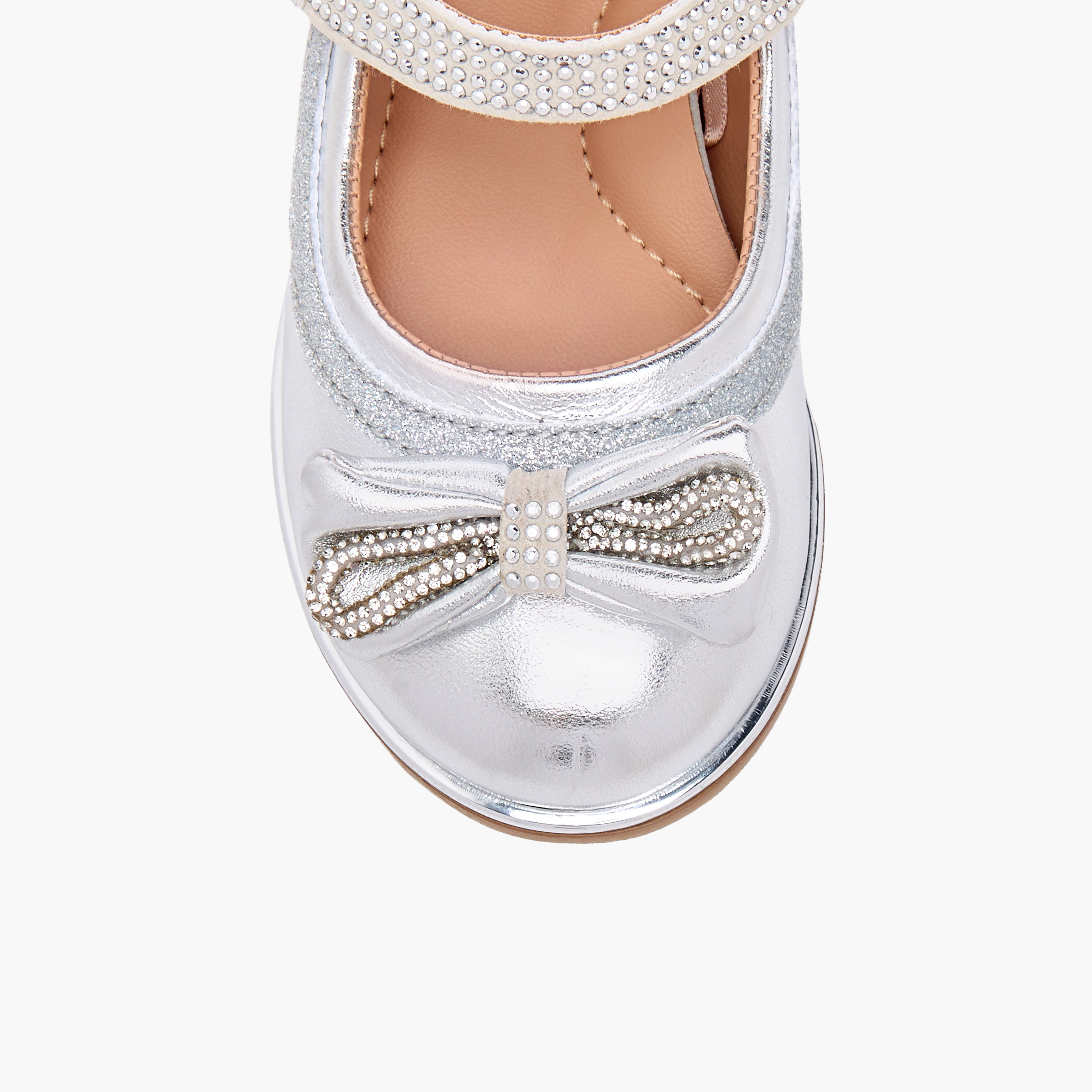Barefeet Bow Embellished Mary Jane Shoes with Hook and Loop Closure-girls-shoes-maryjanes-image-4
