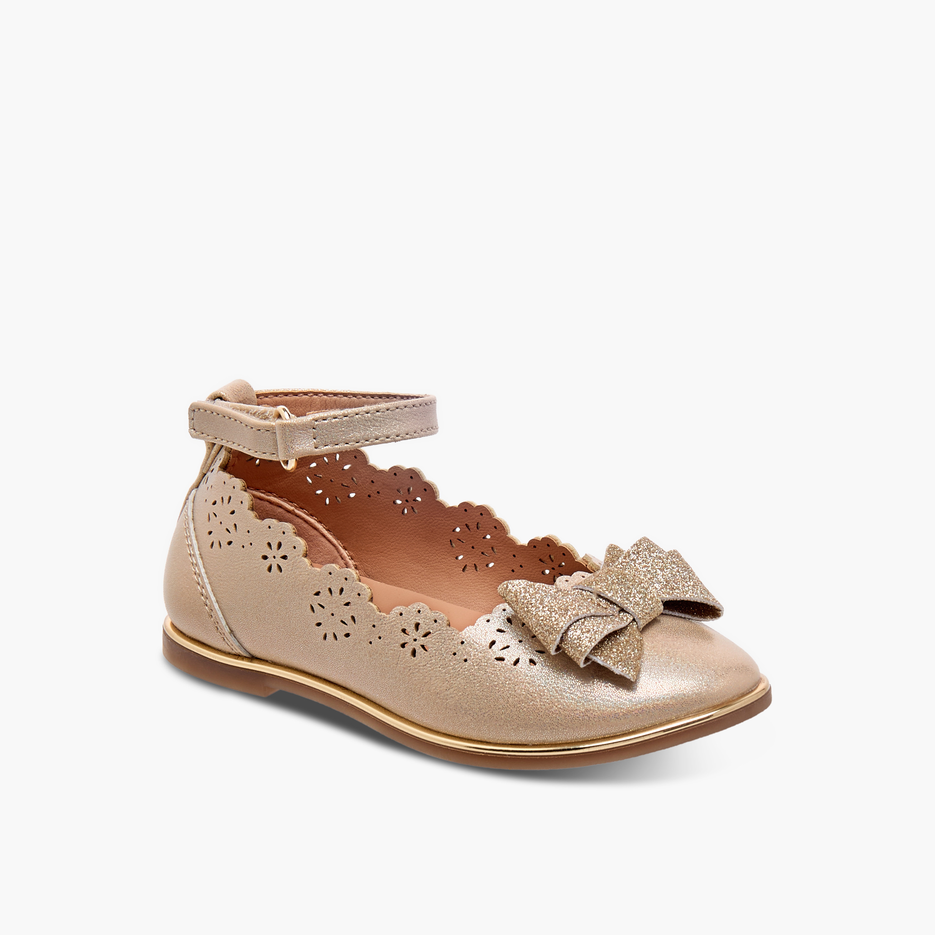 Barefeet Laser Cut Mary Jane Shoes with Scallop Detail-girls-shoes-maryjanes-image-2