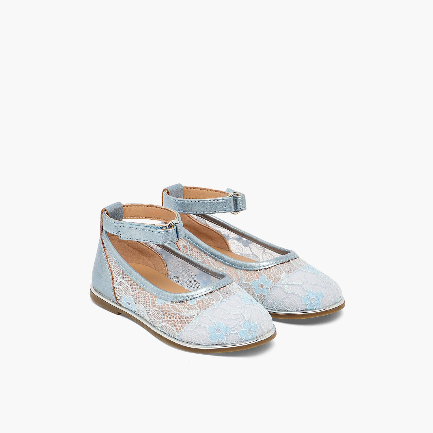 Barefeet Girls Floral Lace Ballerina Shoes-girls-shoes-ballerinas-image-1