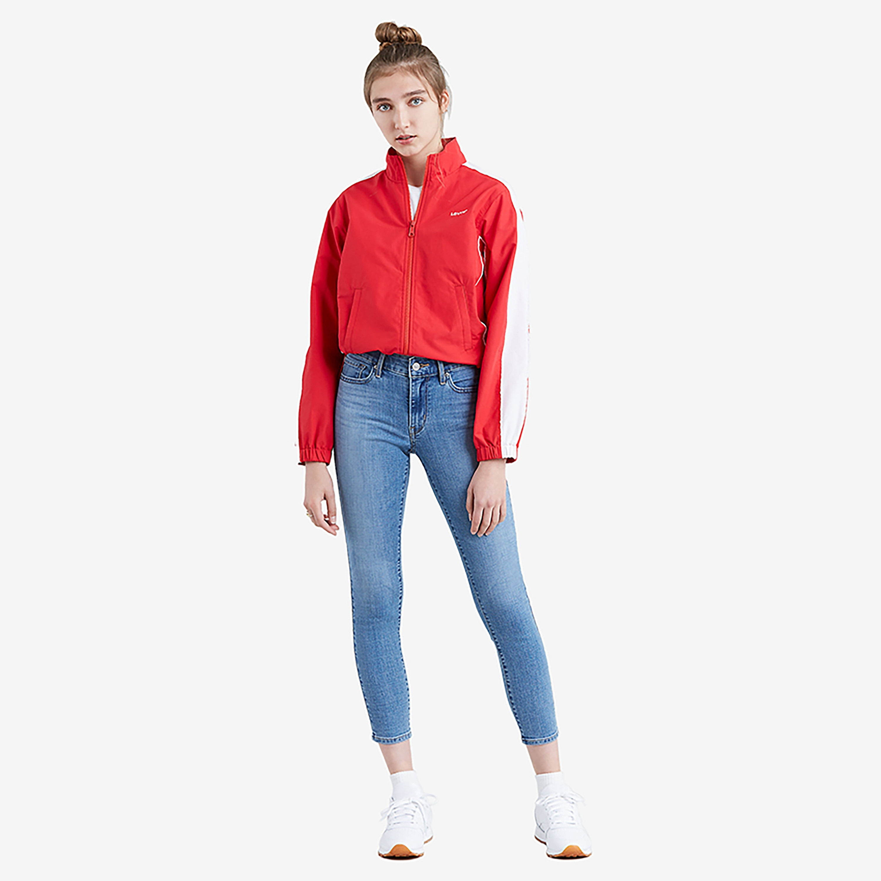 Levi's 711 Skinny Fit Blue Plain Women's Jeans-women-clothing-bottoms-jeans-image-2