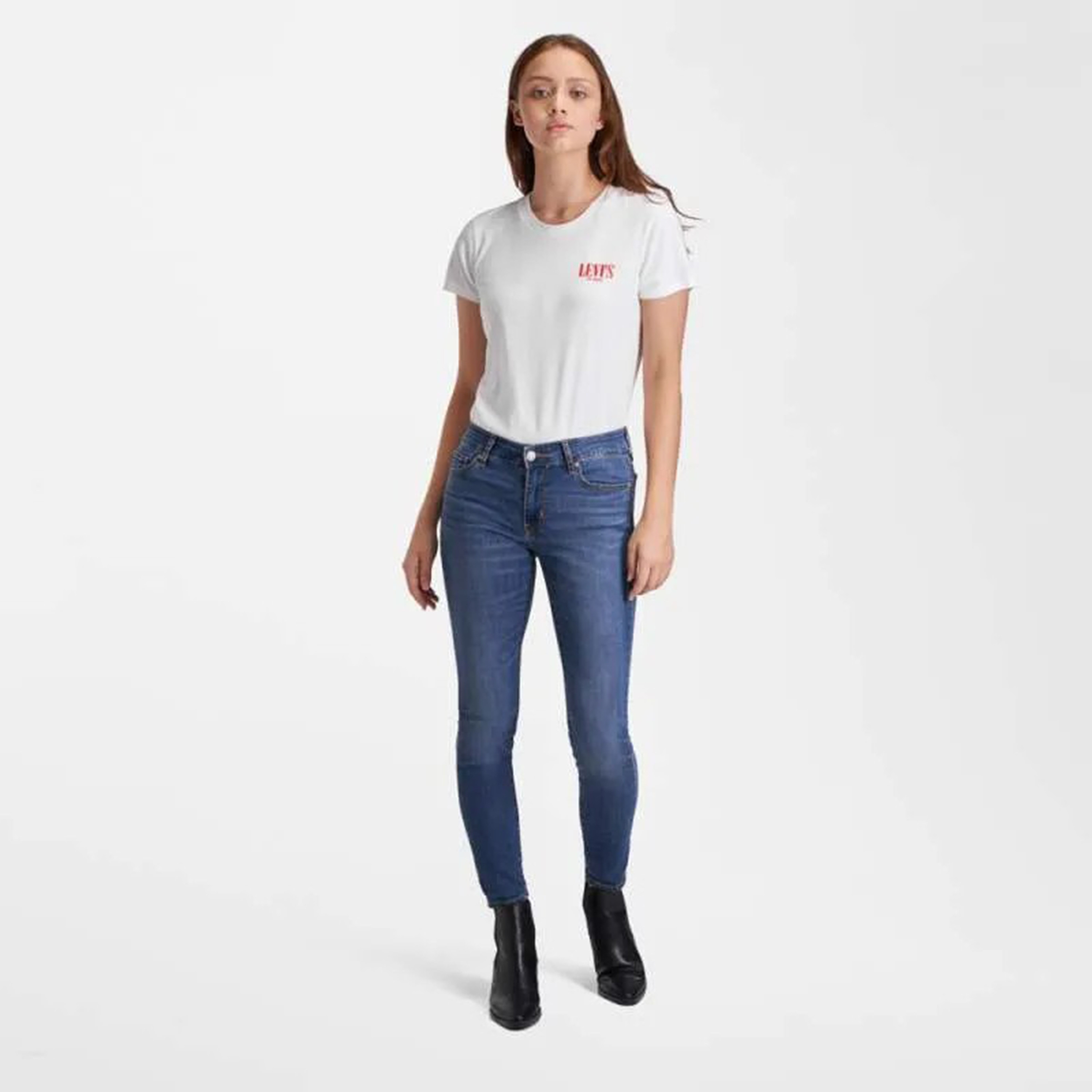 Levi's 711 Skinny Fit Blue 5 Pockets Women's Jeans-women-clothing-bottoms-jeans-image-2