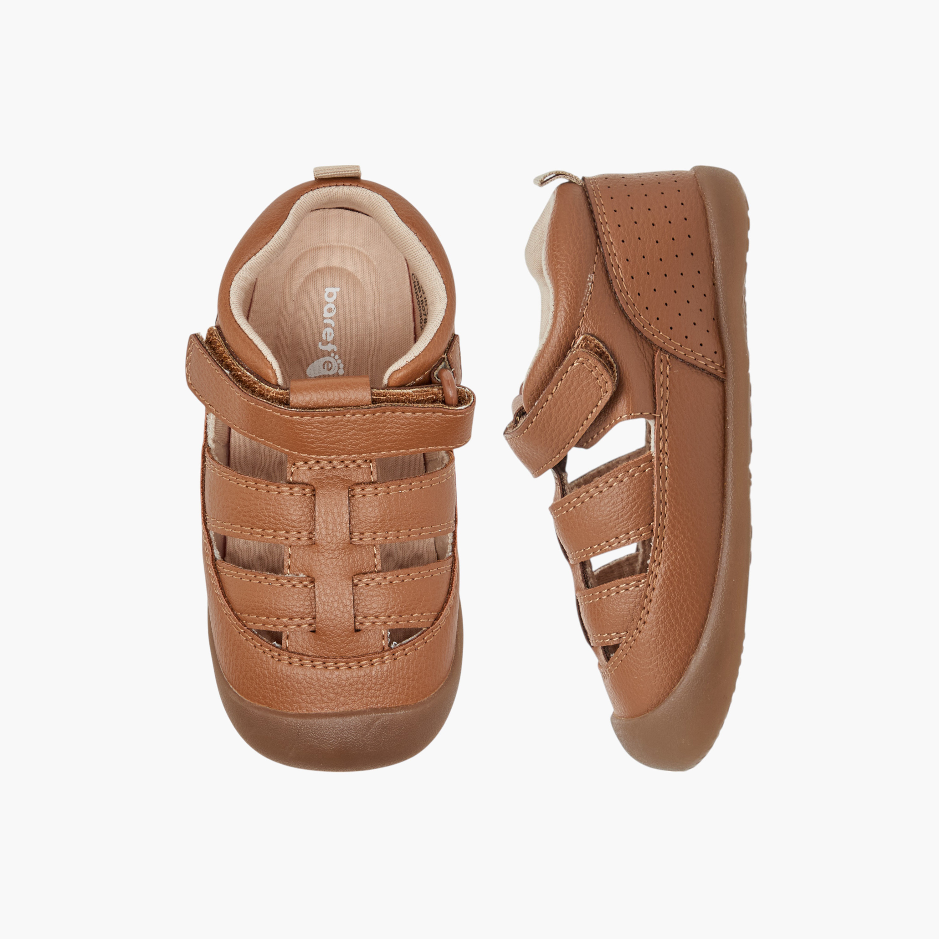 Barefeet Panelled Sandals with Hook and Loop Closure-boys-shoes-sandals-image-1