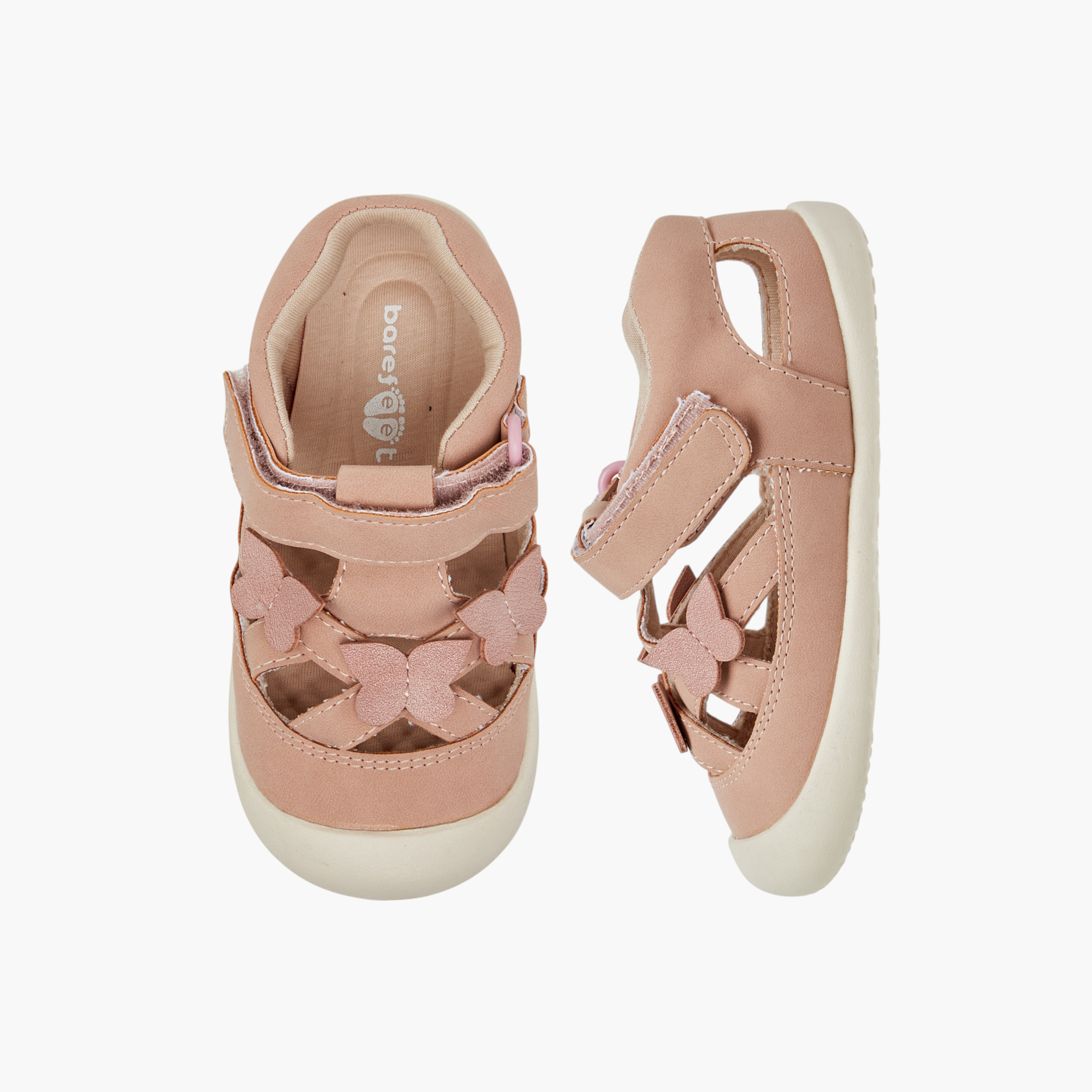 صندل بتزيينات فراشة وشريط إغلاق من بيرفيت-girls-shoes-sandals-image-1