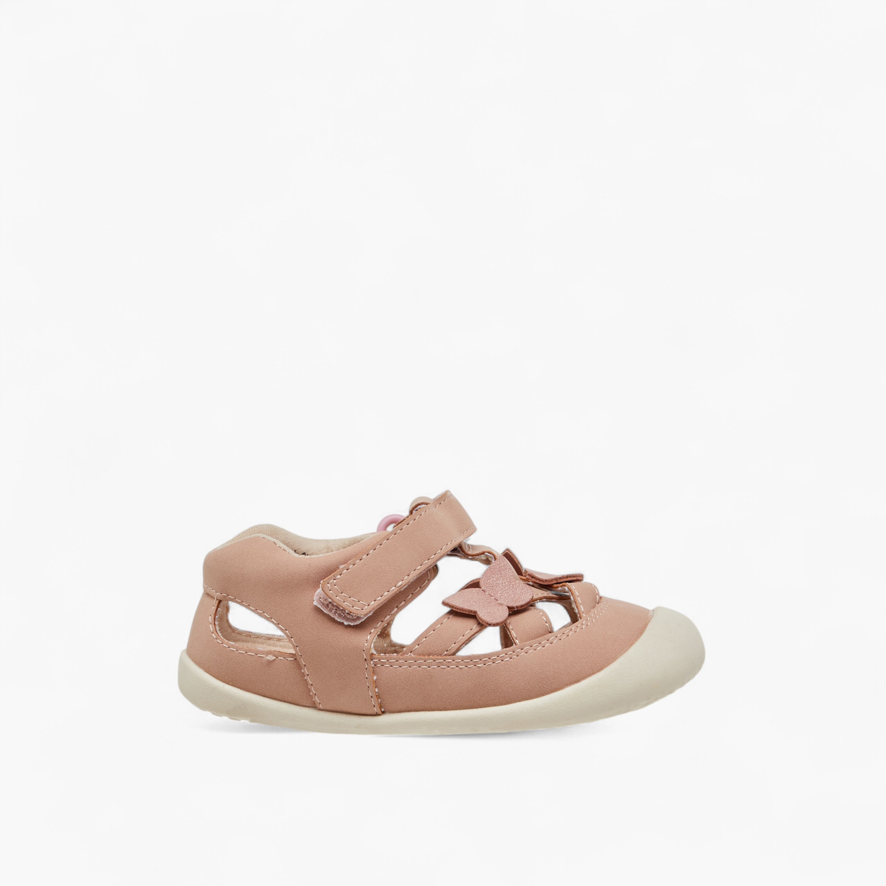 صندل بتزيينات فراشة وشريط إغلاق من بيرفيت-girls-shoes-sandals-image-3