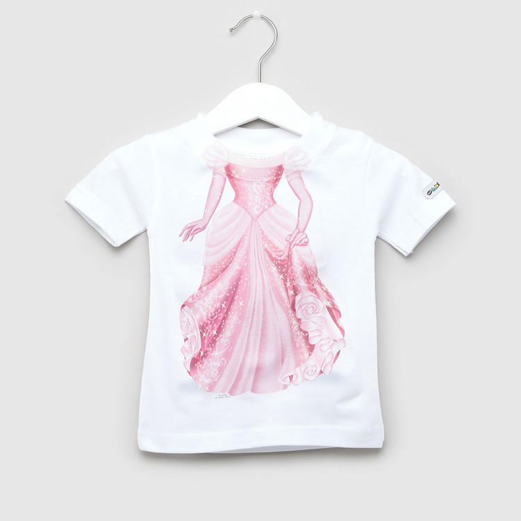 Just Add A Kid Princess Coral Print T-shirt with Round Neck
