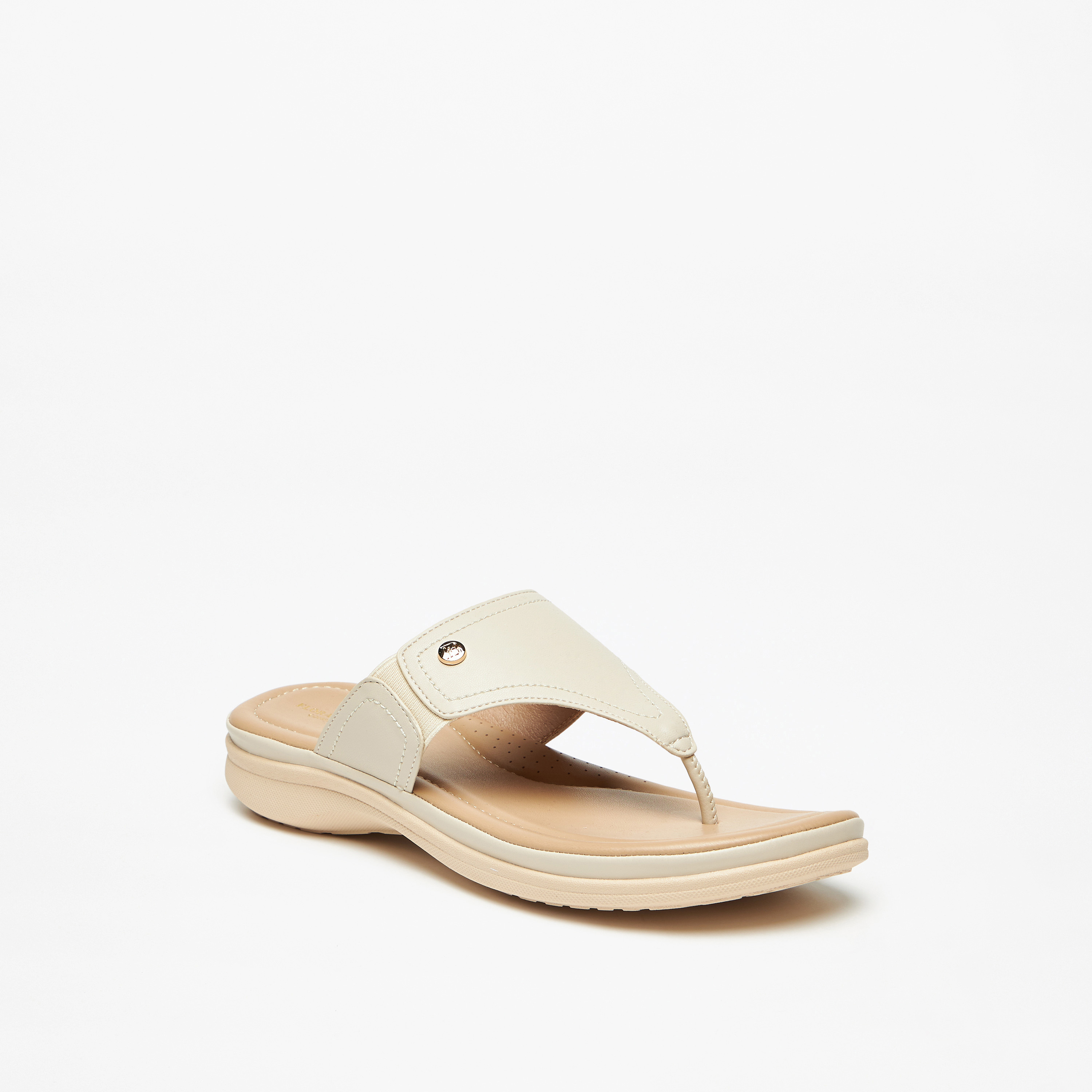 صندل سادة سهل الارتداء بزينة شعار من فلورا بيلا-women-shoes-flats-sandals-image-1