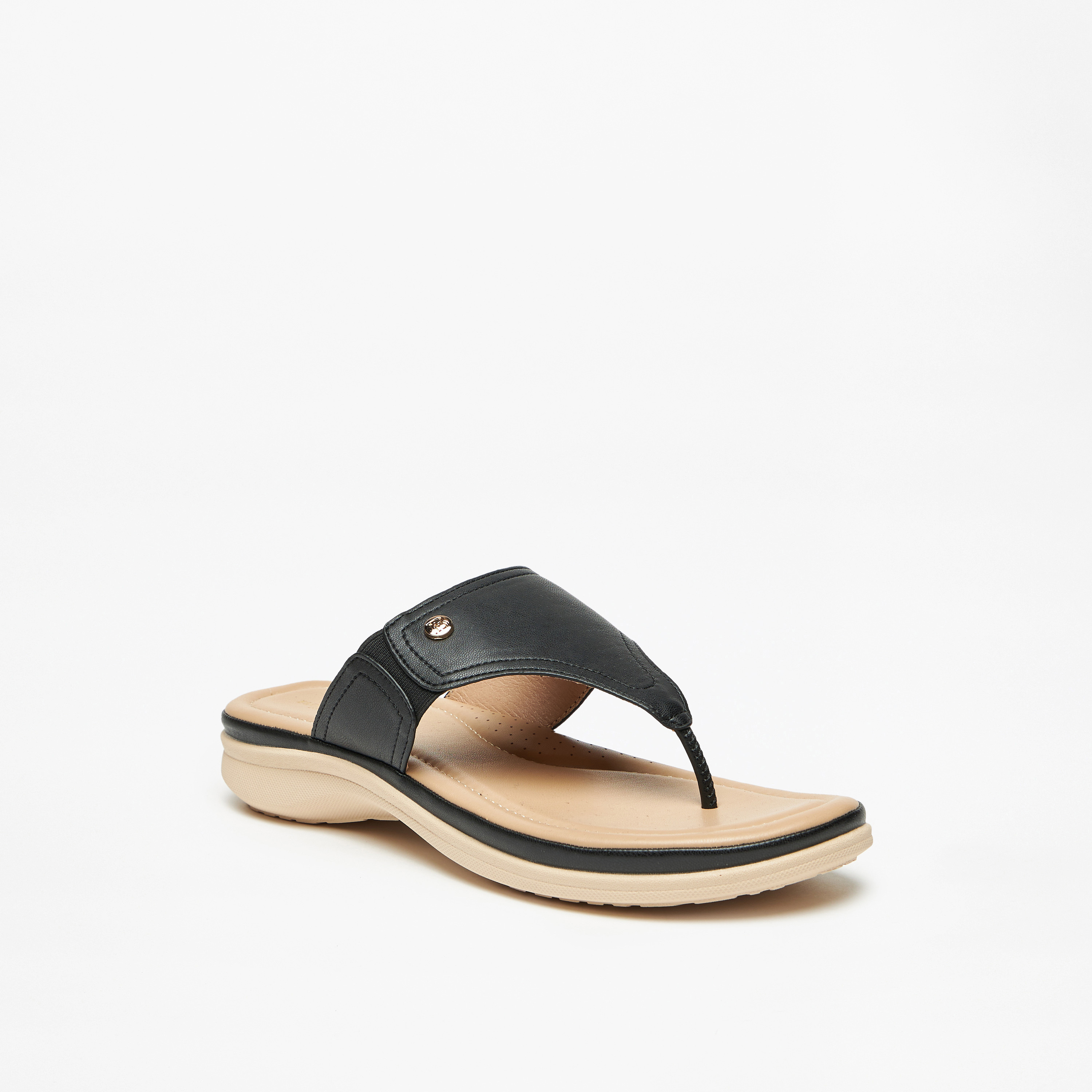 صندل سادة سهل الارتداء بزينة شعار من فلورا بيلا-women-shoes-flats-sandals-image-6