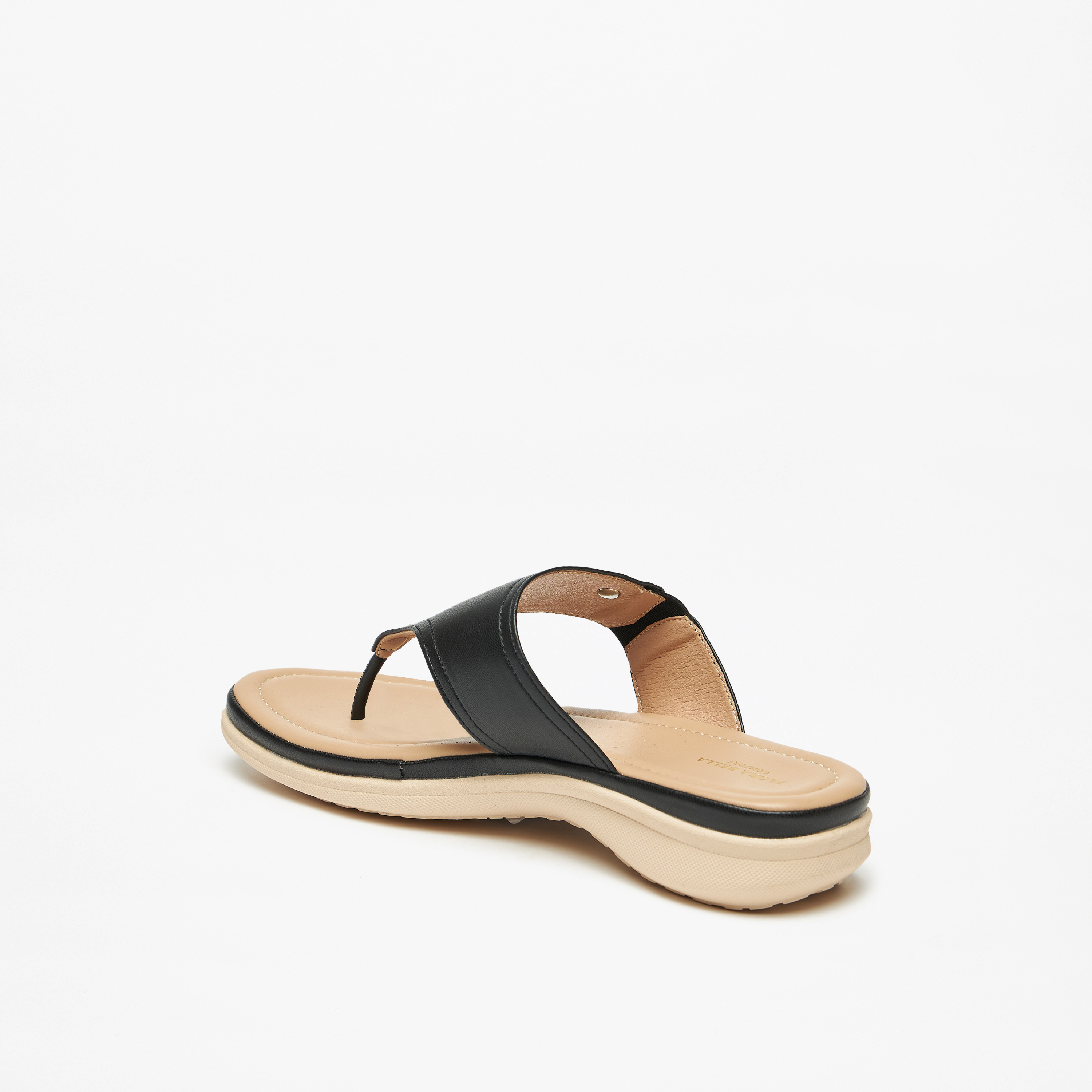 صندل سادة سهل الارتداء بزينة شعار من فلورا بيلا-women-shoes-flats-sandals-image-7