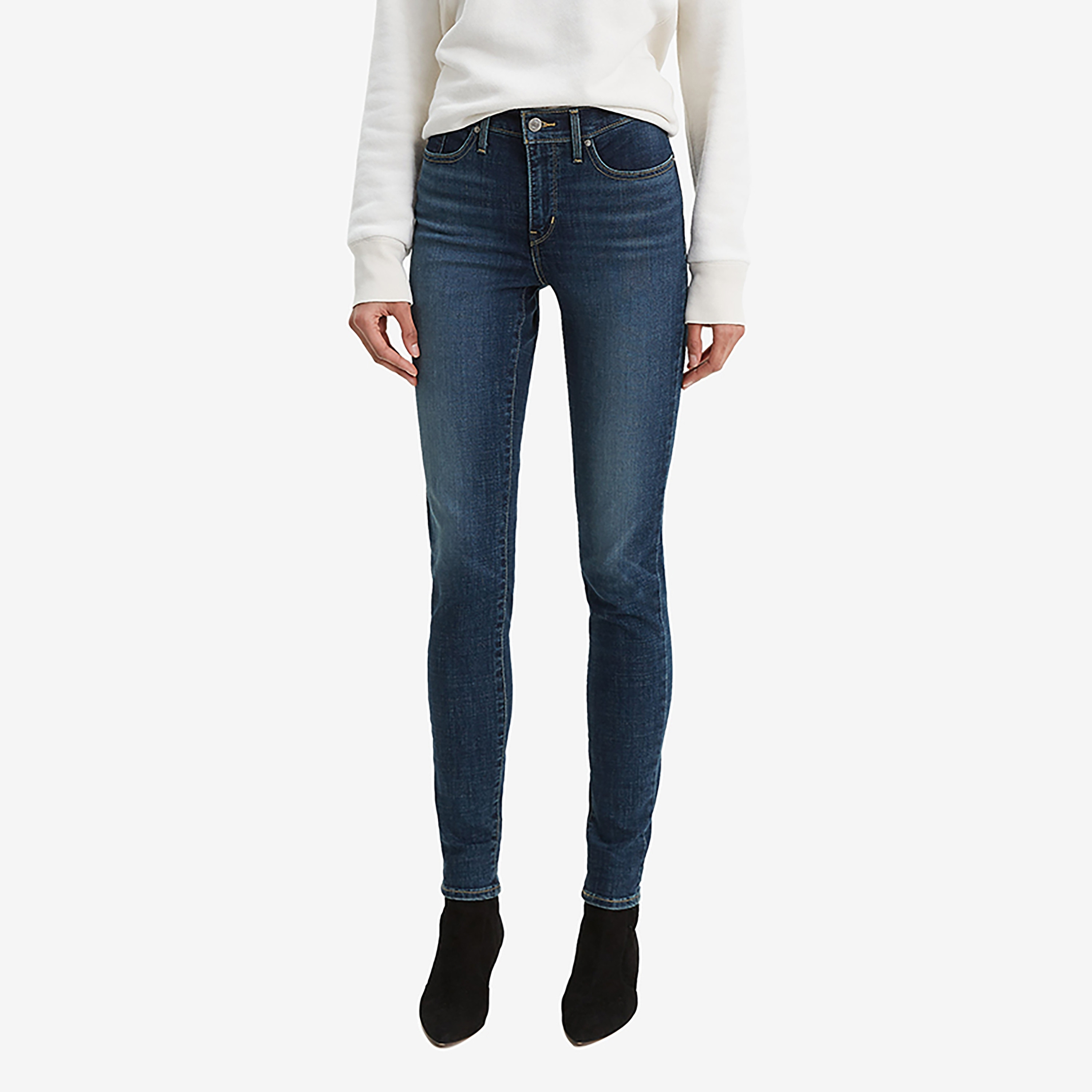 Levi's 311 Skinny Fit Blue Plain Women's Jeans-women-clothing-bottoms-jeans-image-1
