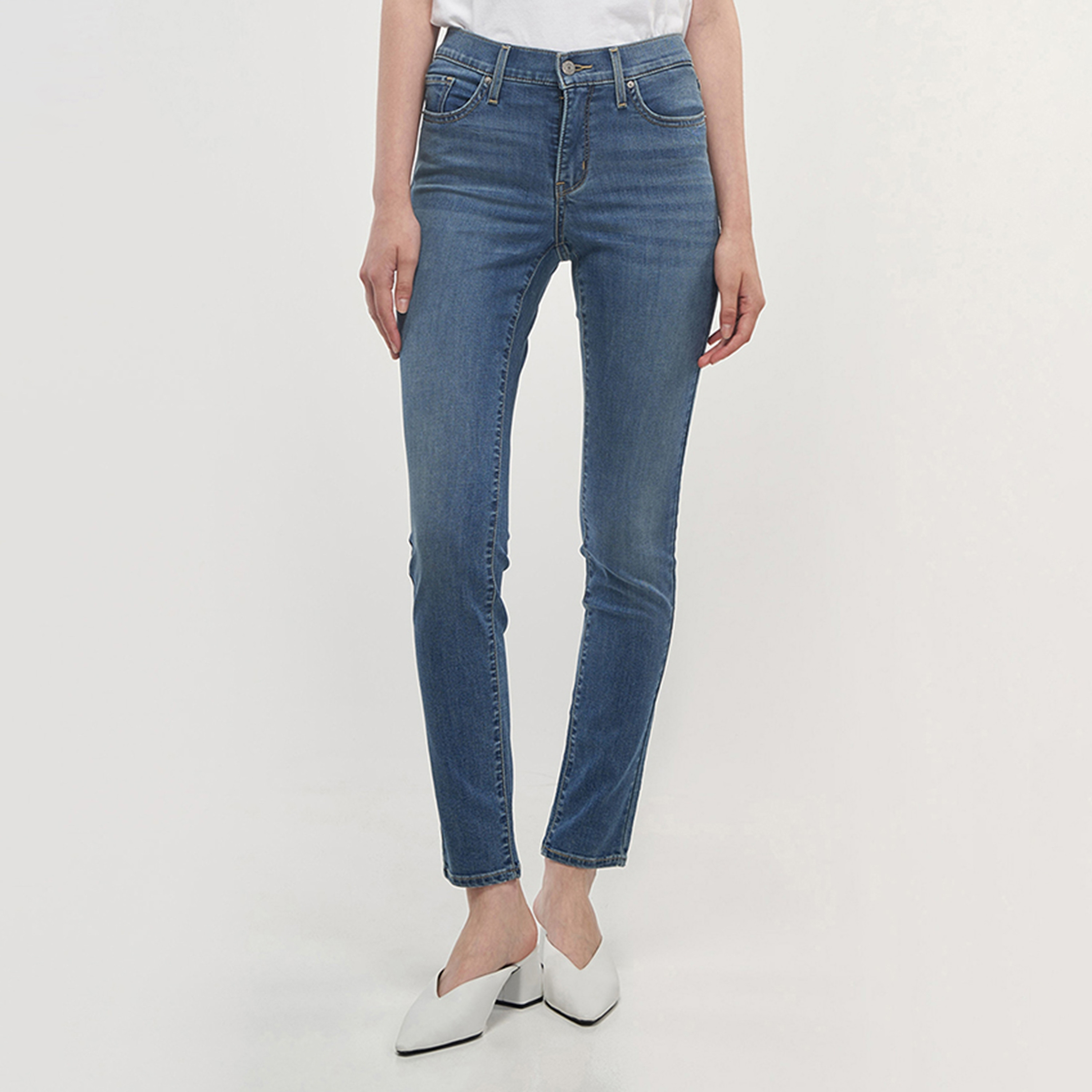 Levi's Skinny Fit Blue Plain Women's Jeans-women-clothing-bottoms-jeans-image-1