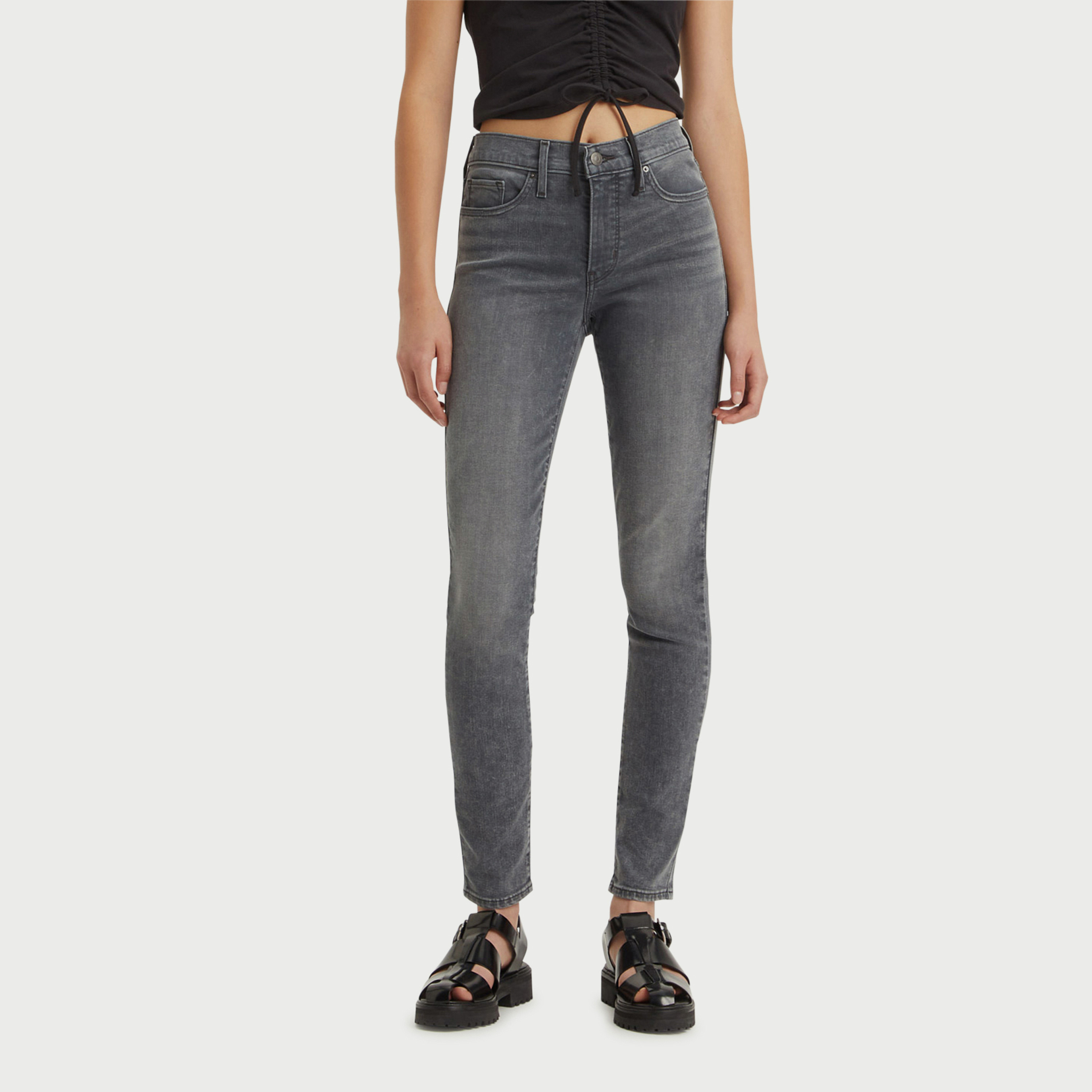 بنطال جينز ليفايس 311 بلون رمادي متوسط الارتفاع بقصة ضيقة-women-clothing-bottoms-jeans-image-1
