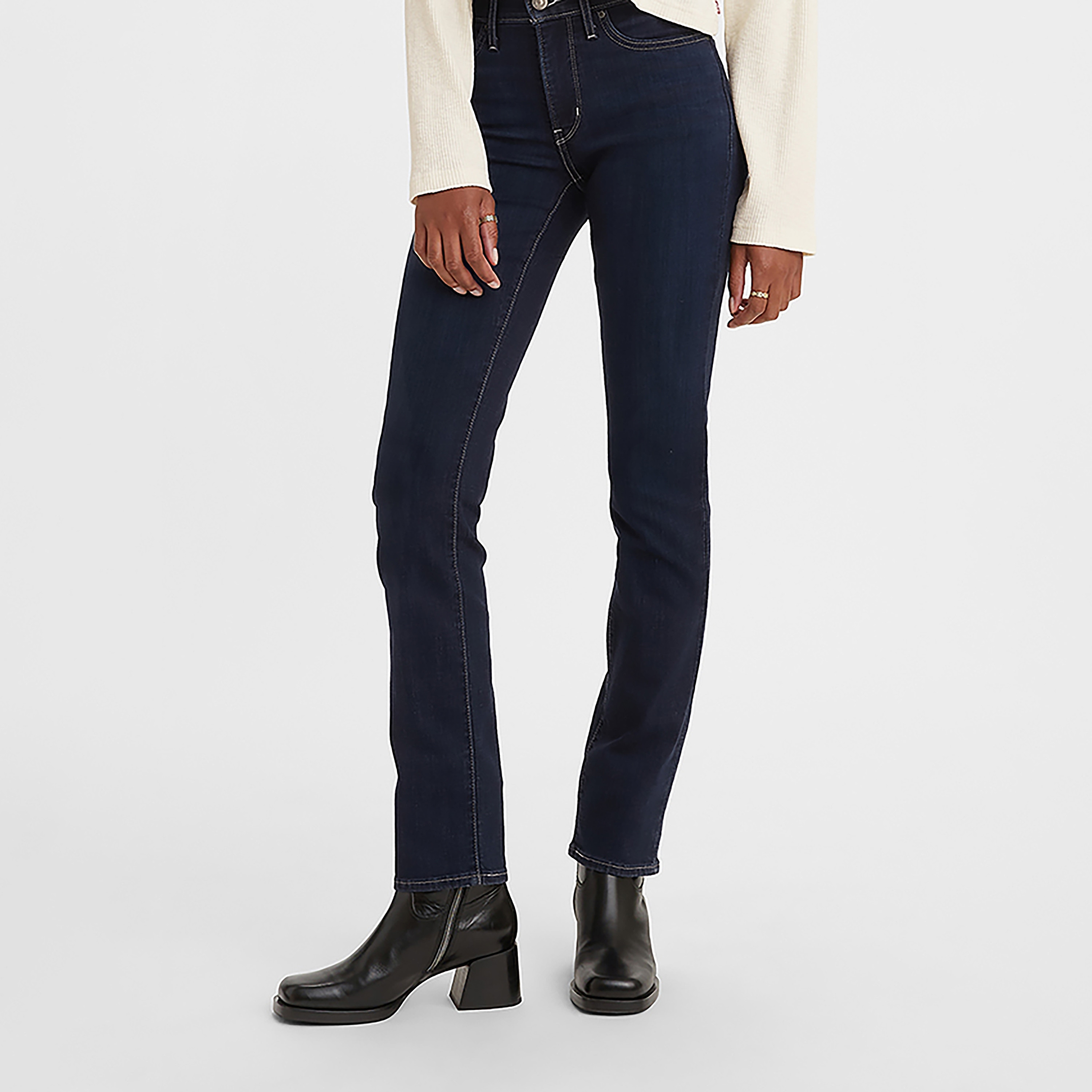 Levi's 312 Slim Fit Blue Plain Women's Jeans-women-clothing-bottoms-jeans-image-1