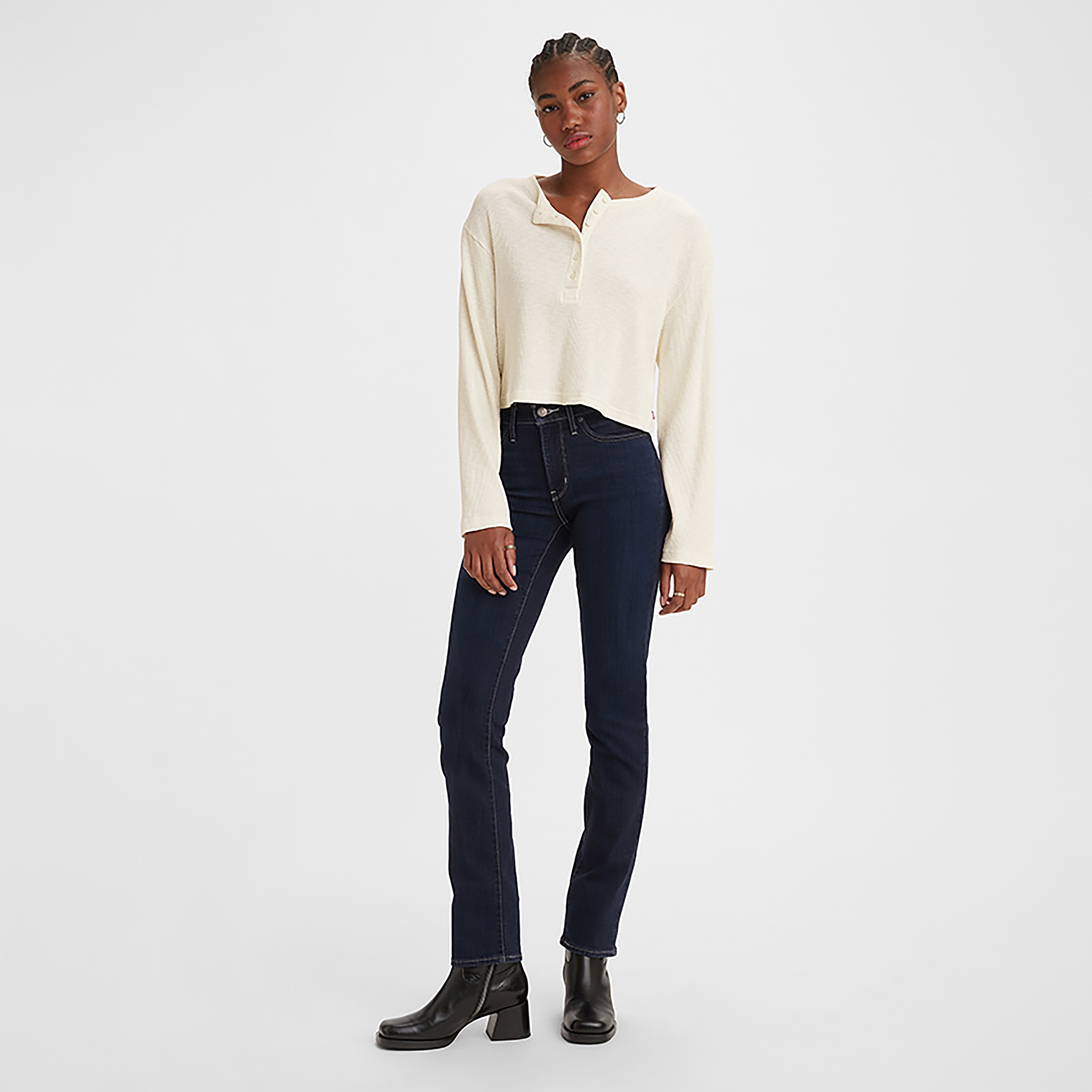 Levi's 312 Slim Fit Blue Plain Women's Jeans-women-clothing-bottoms-jeans-image-2