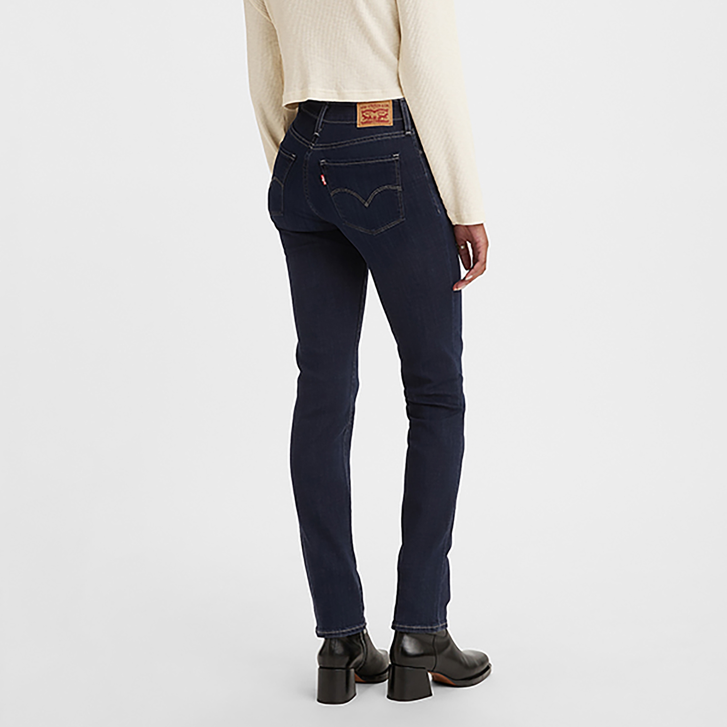 Levi's 312 Slim Fit Blue Plain Women's Jeans-women-clothing-bottoms-jeans-image-3
